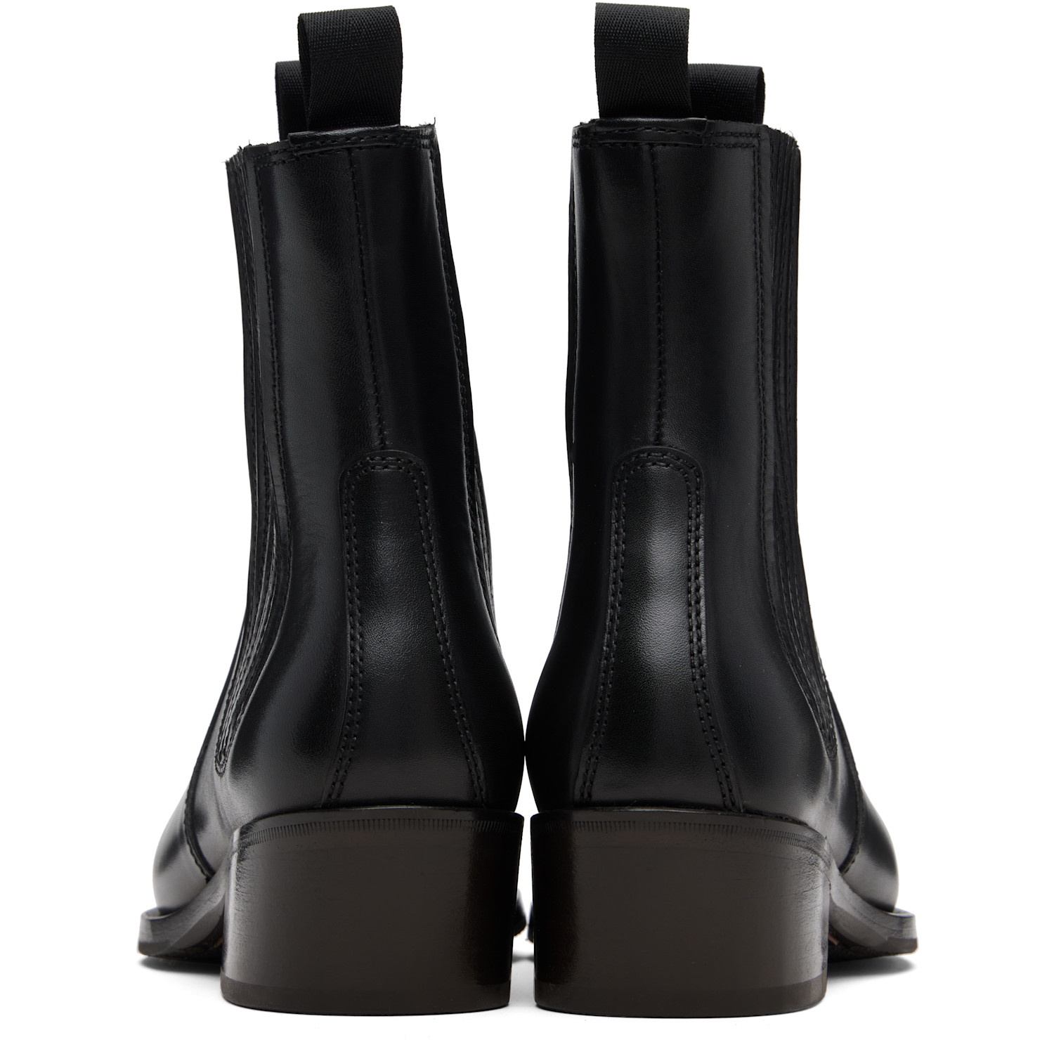  Lemaire Black Vegetable-tanned Chelsea Boots 