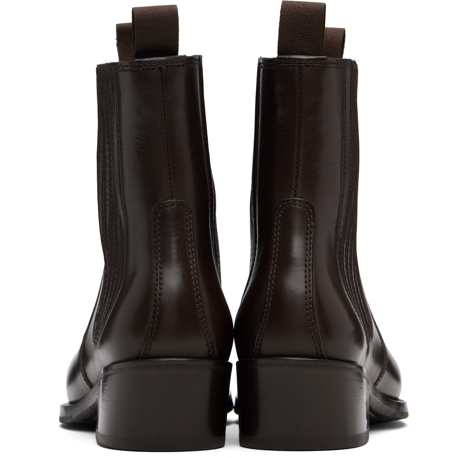  Lemaire Brown Vegetable-tanned Chelsea Boots 