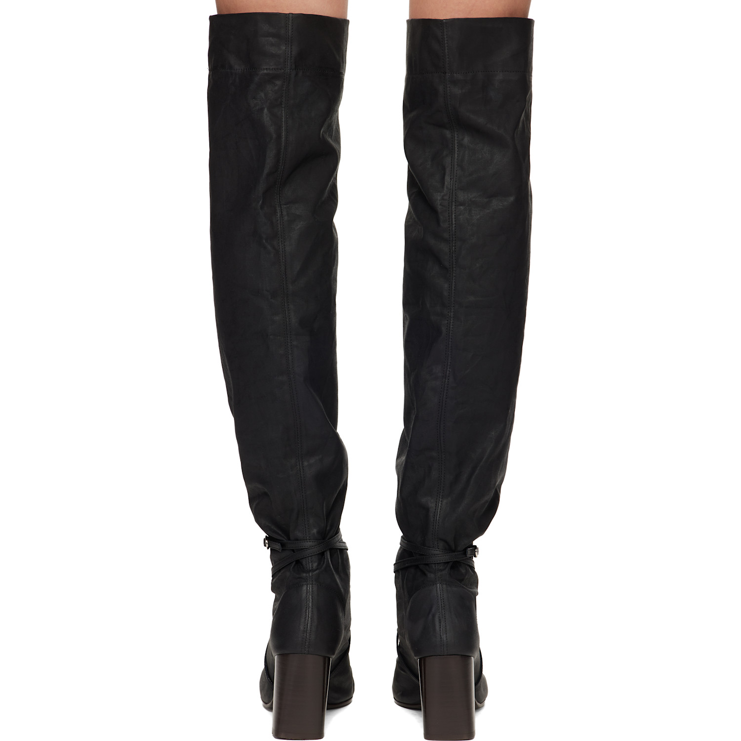  Lemaire Black Knotted Anatomic 80 Boots 