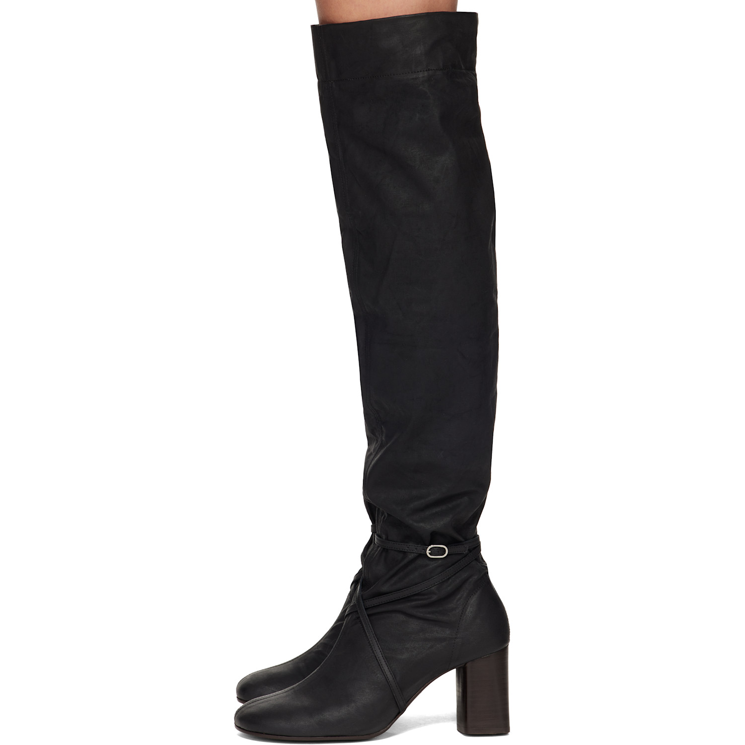 Lemaire Black Knotted Anatomic 80 Boots 