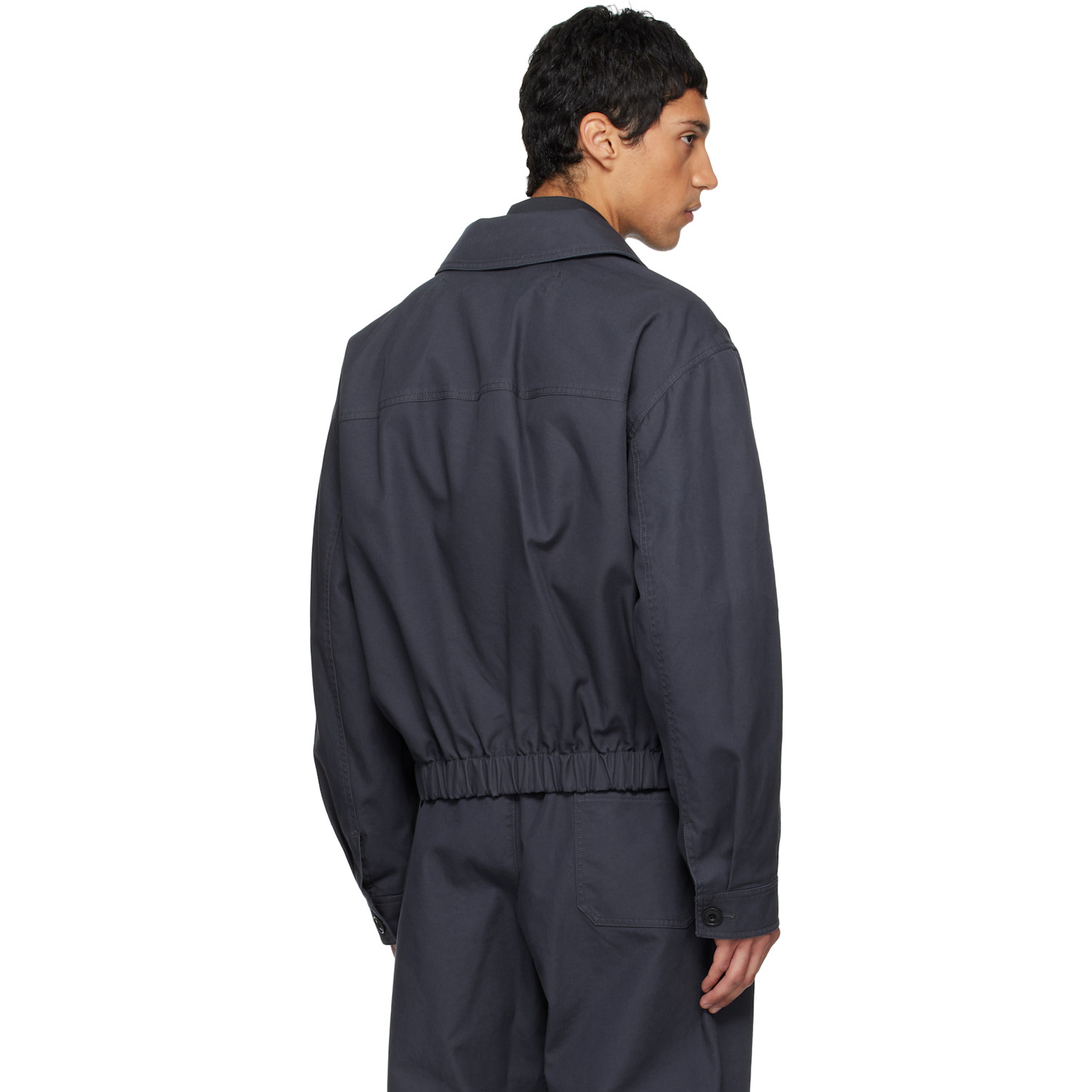 Lemaire Navy Boxy Blouson Jacket 