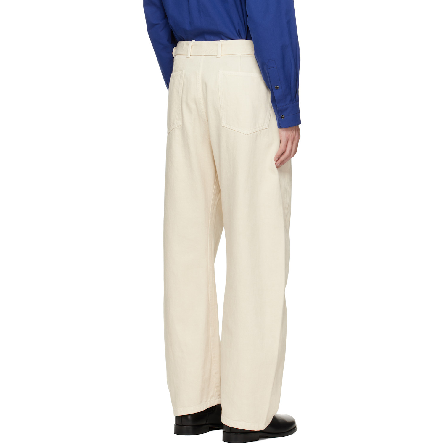  Lemaire Off-white Twisted Belted Jeans 
