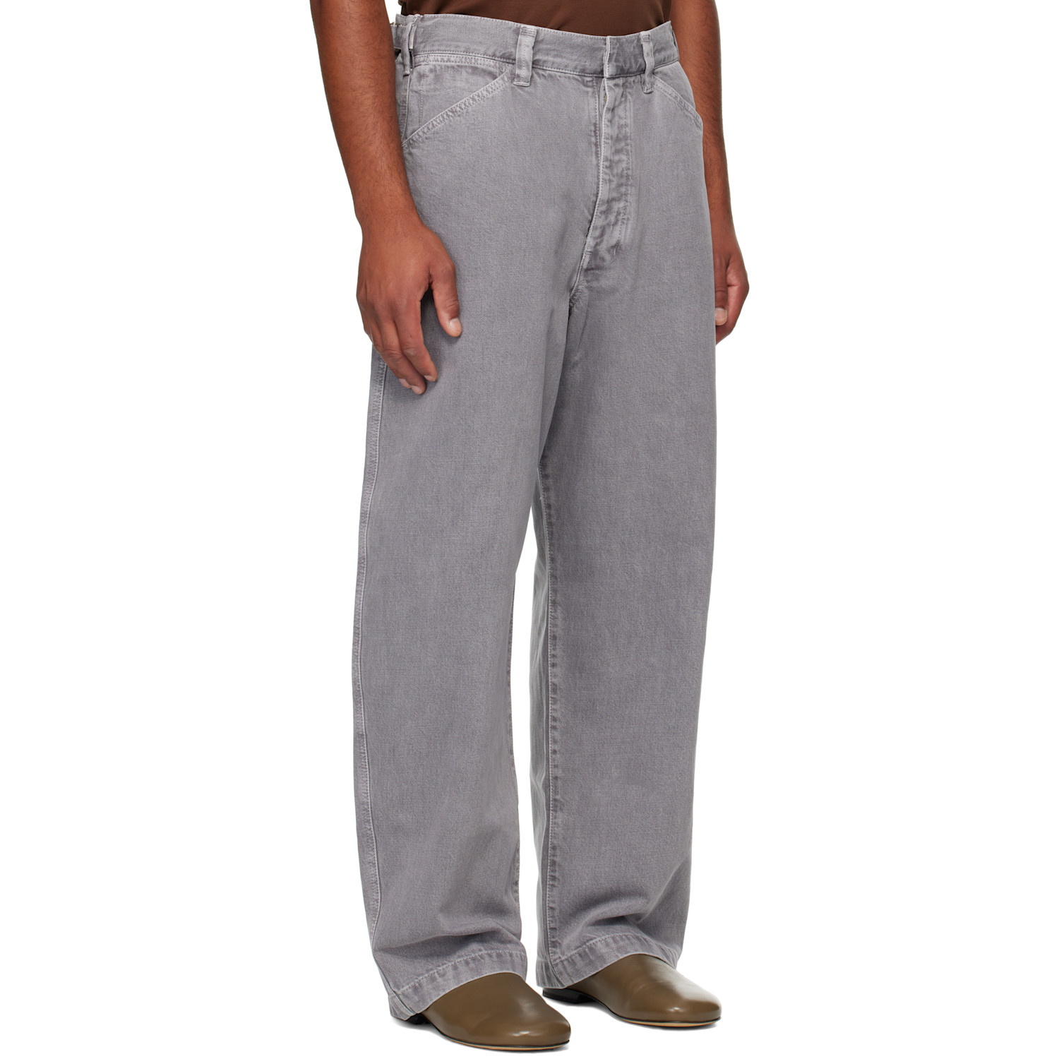  Lemaire Gray Maxi Workwear Jeans 