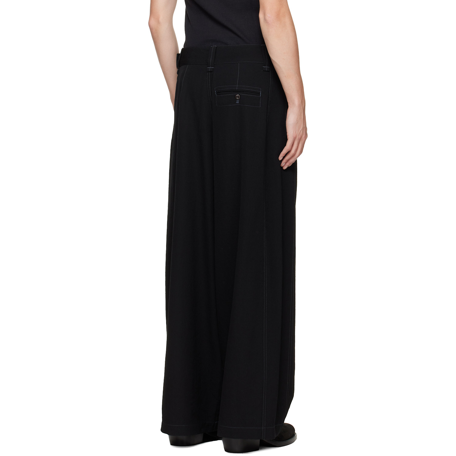  Lemaire Black Maxi Utility Trousers 