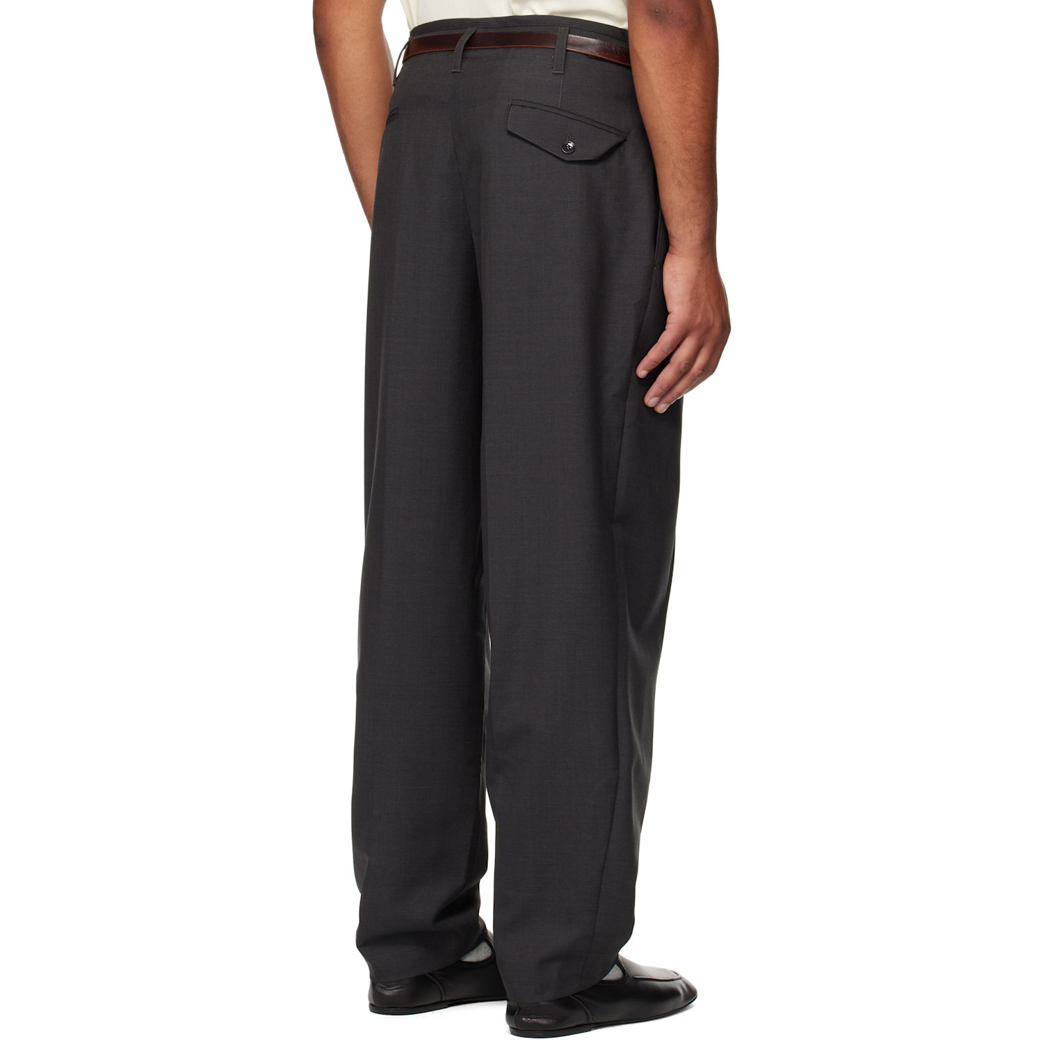  Lemaire Gray Pleated Trousers 