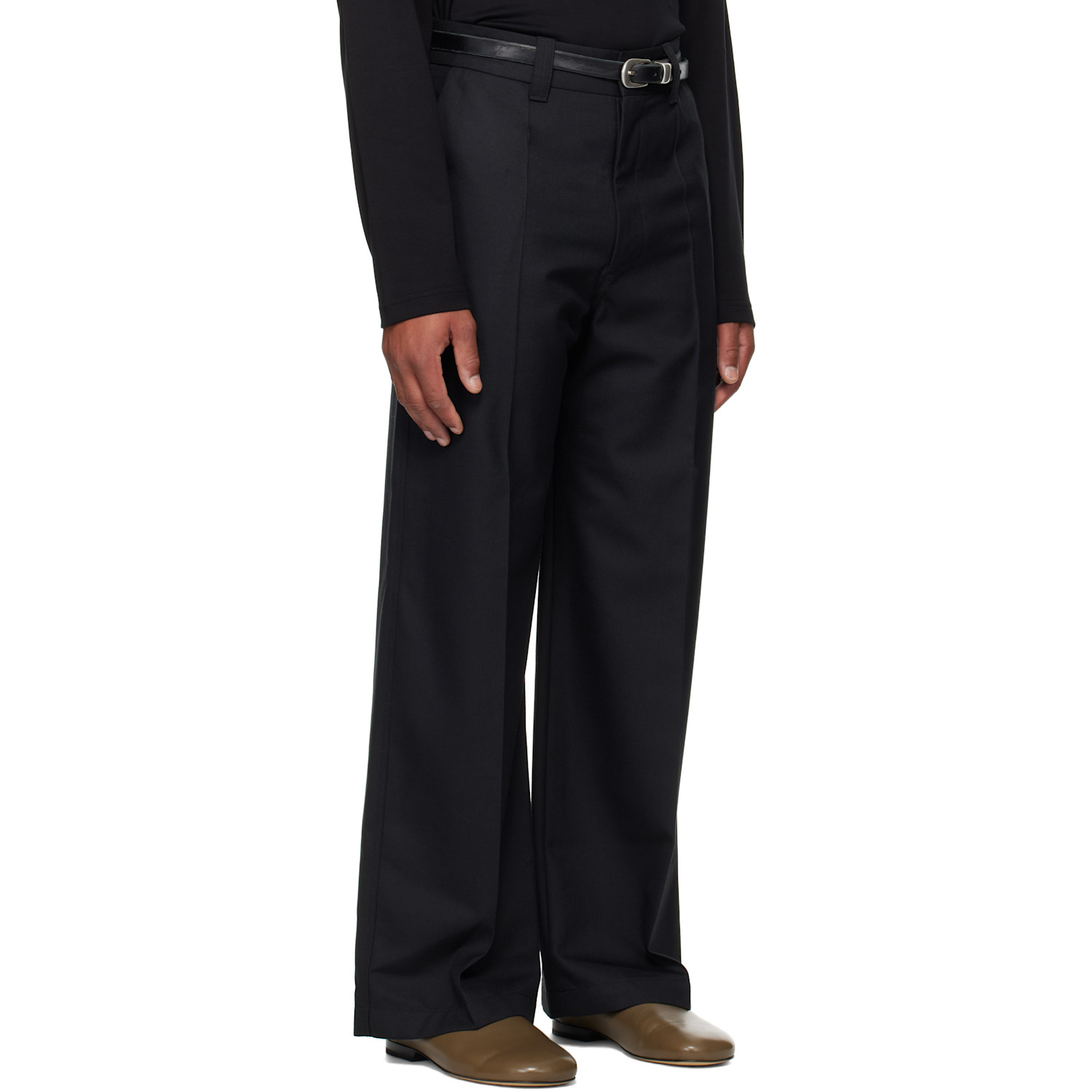  Lemaire Navy Straight Tailored Trousers 