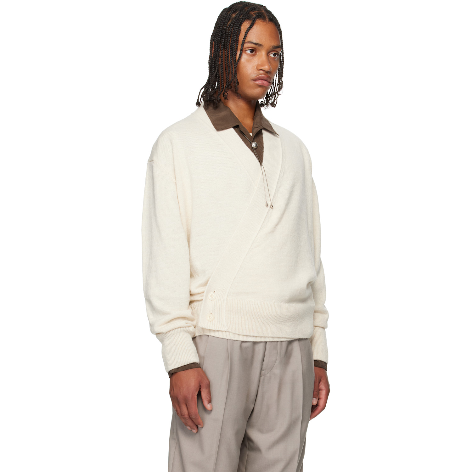  Lemaire Beige Wrap Cardigan 