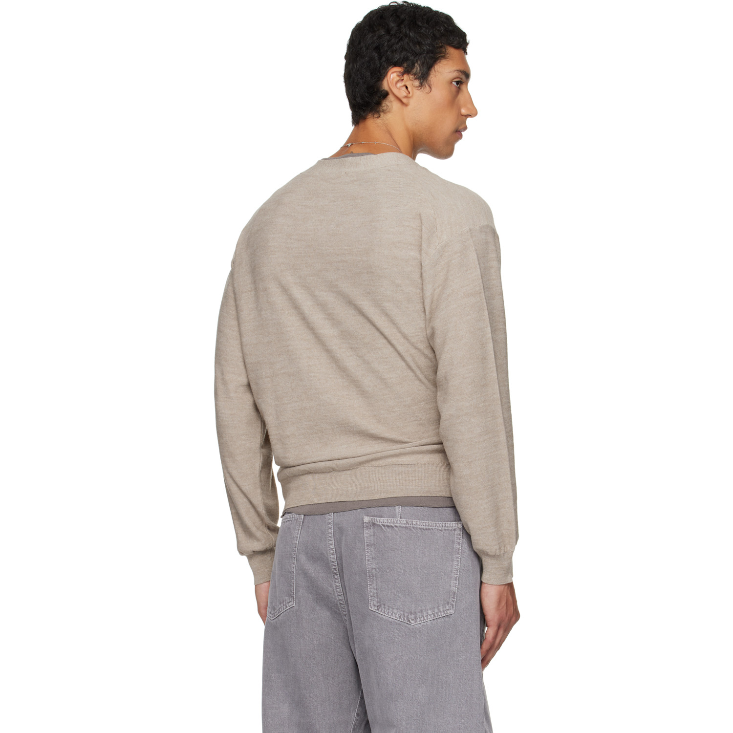  Lemaire Beige Relaxed Twisted Cardigan 
