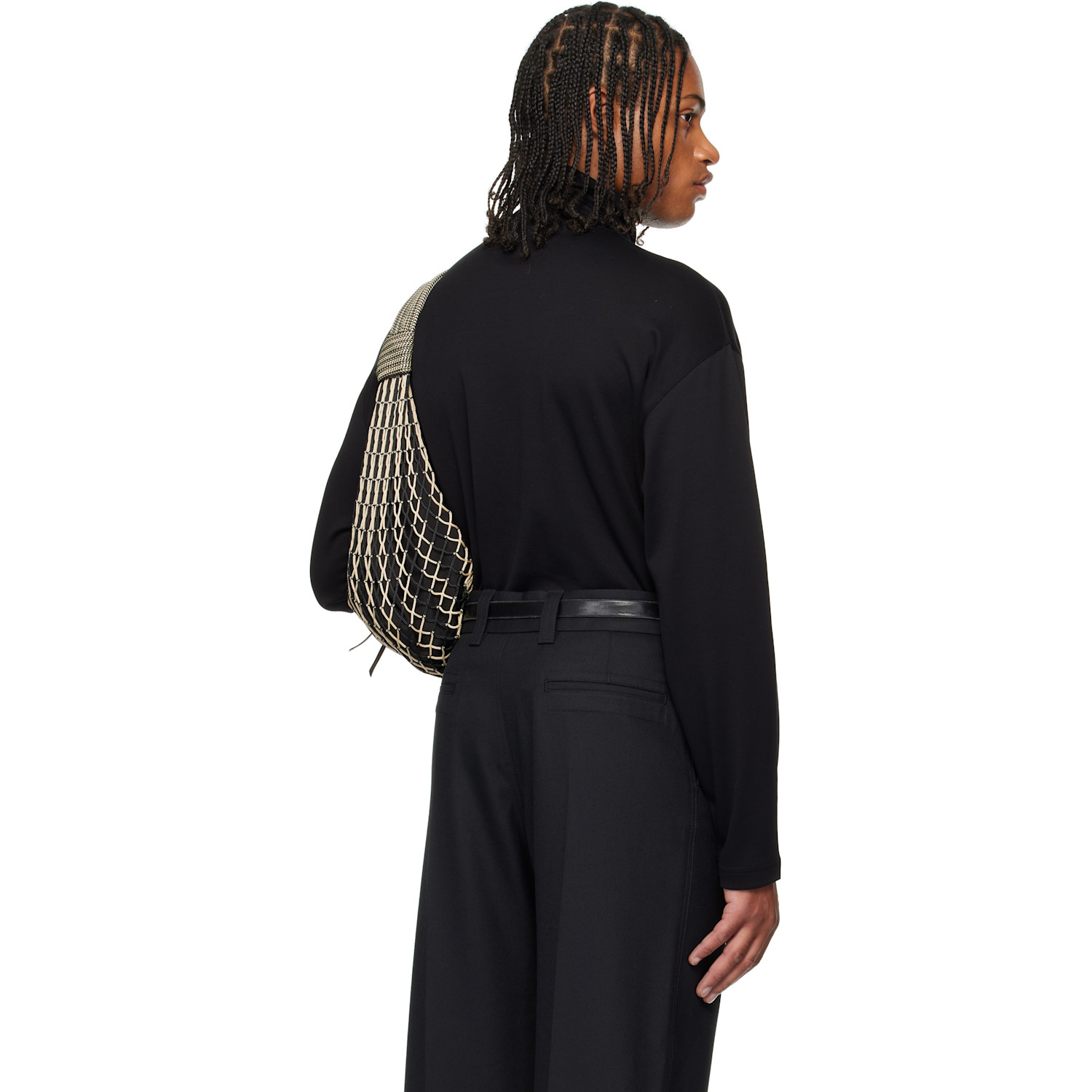  Lemaire Black Relaxed Mock Neck T-shirt 