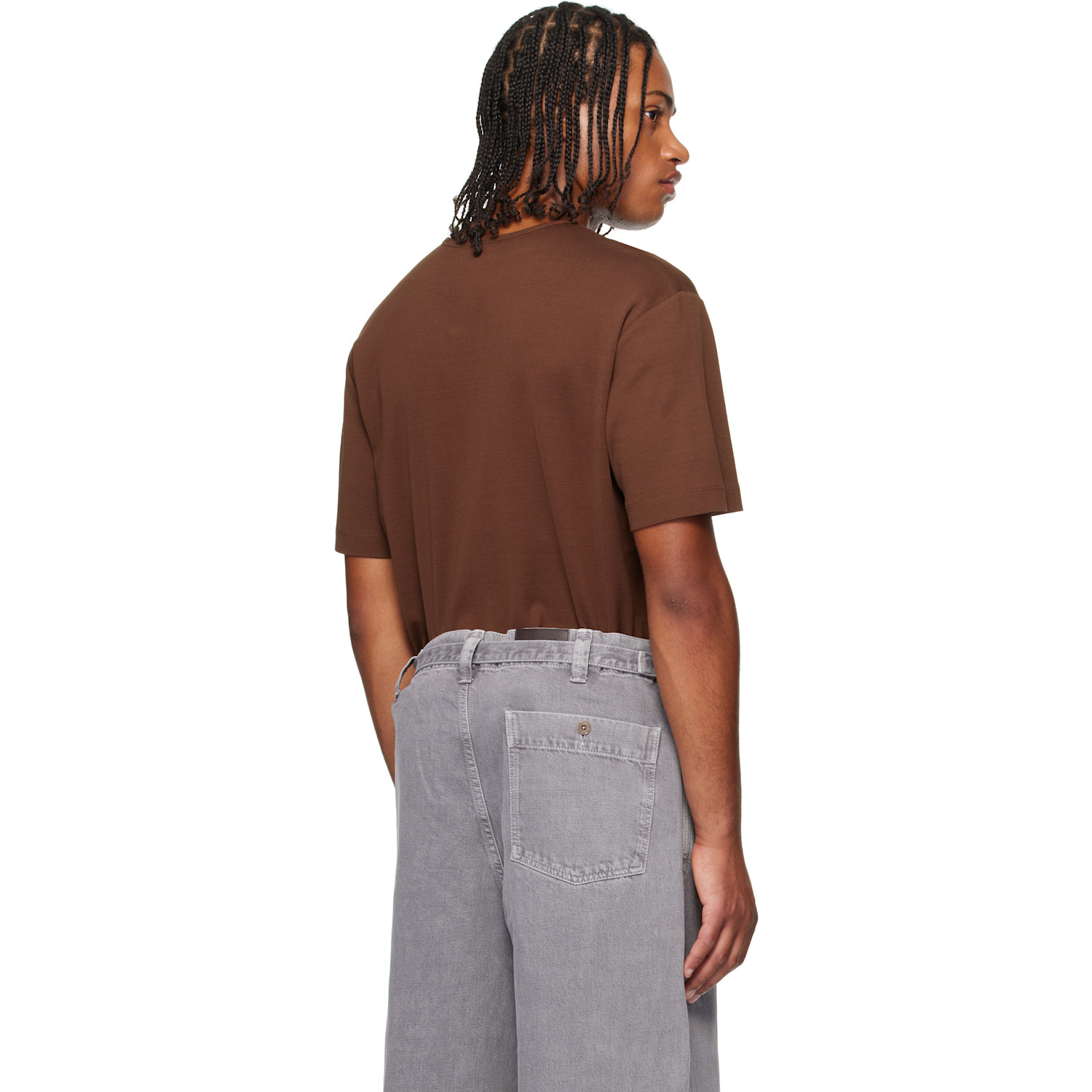  Lemaire Brown Rib T-shirt 
