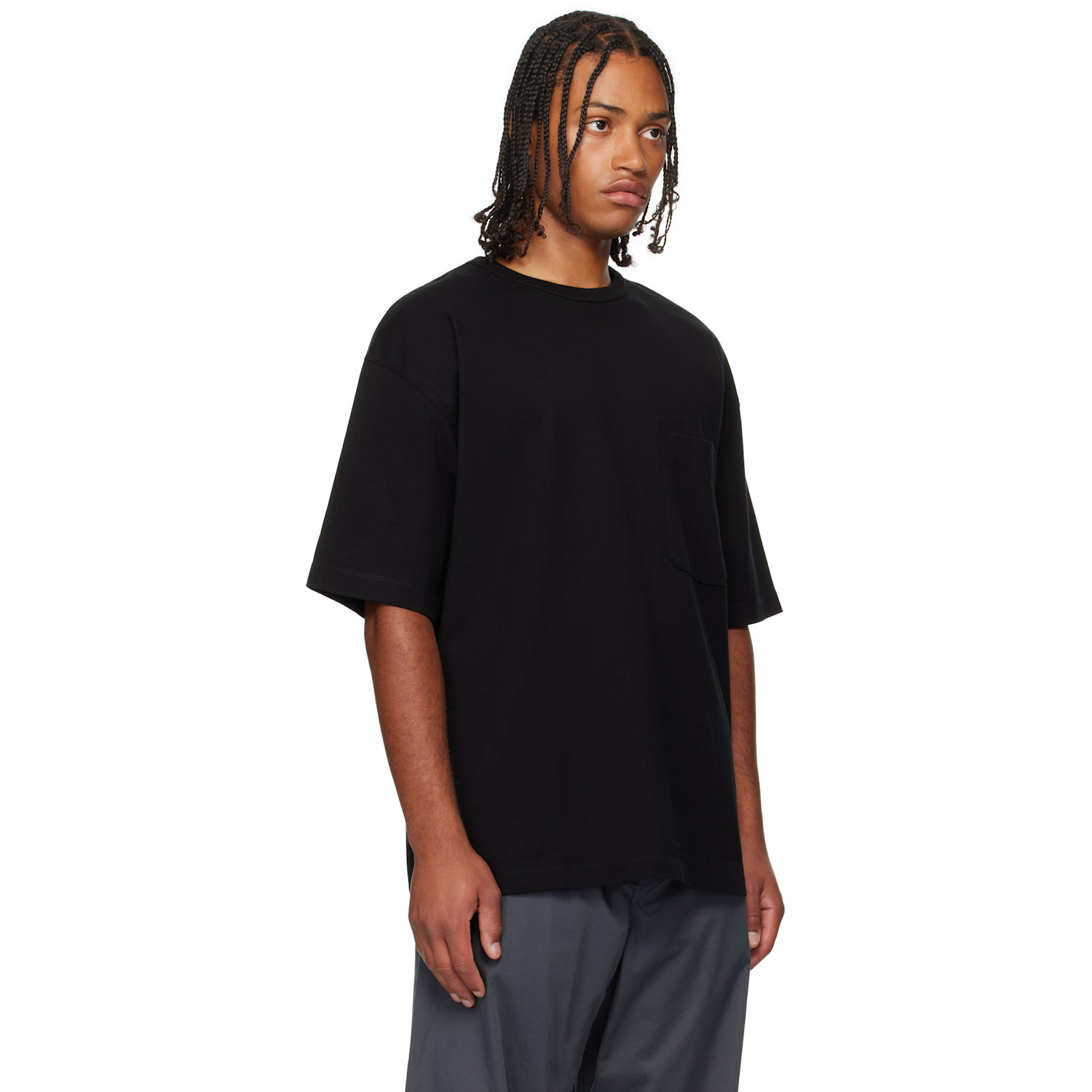  Lemaire Black Boxy Short Sleeve T-shirt 