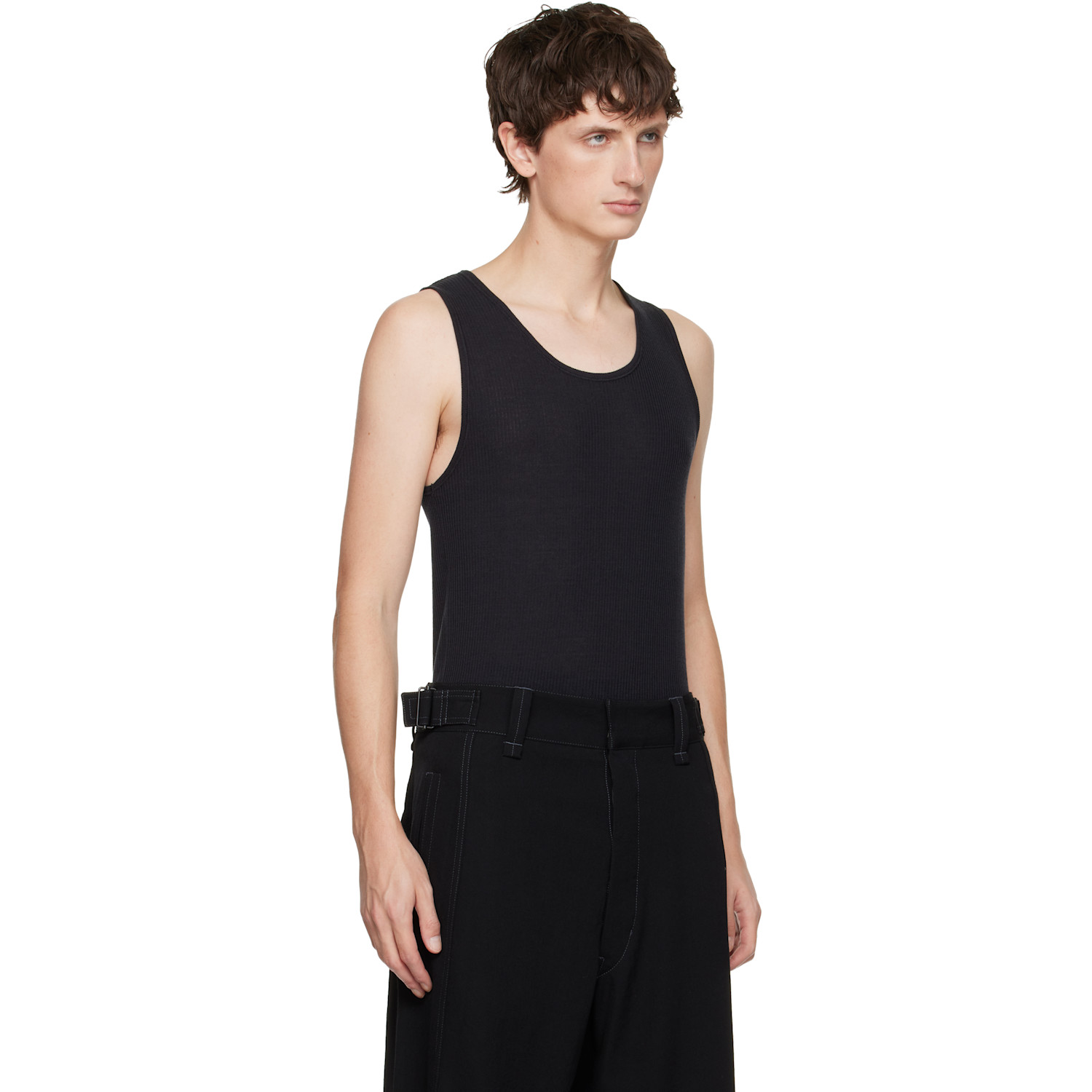  Lemaire Black Debardeur Tank Top 