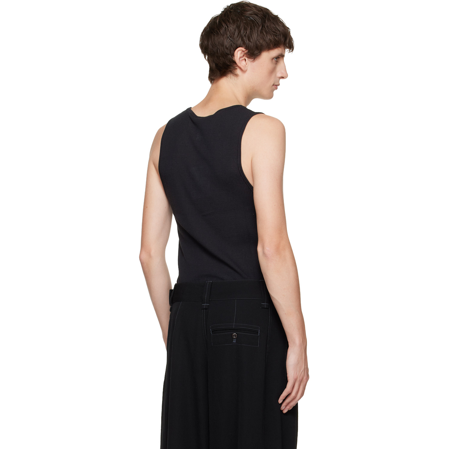  Lemaire Black Debardeur Tank Top 