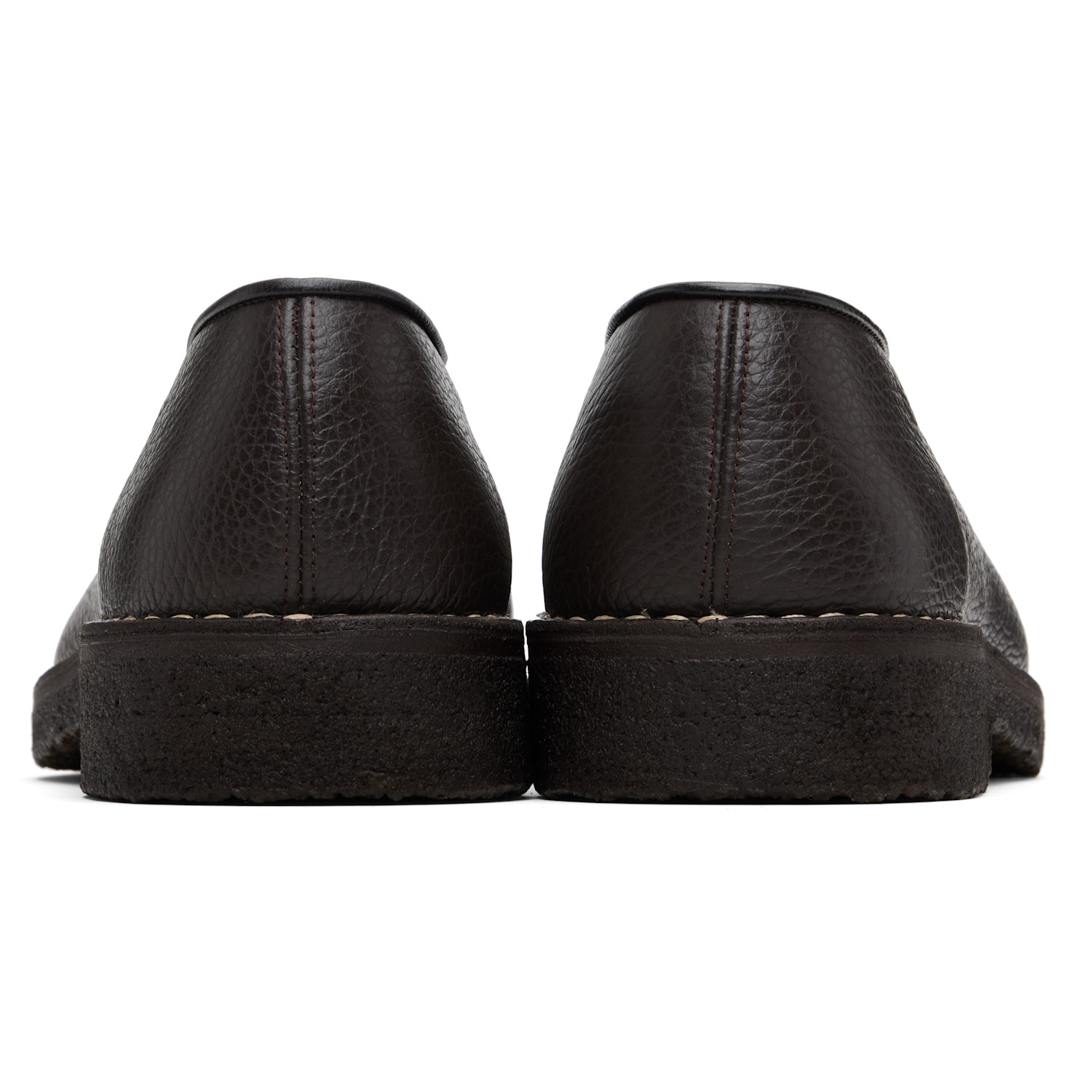  Lemaire Brown Piped Crepe Slipper Loafers 