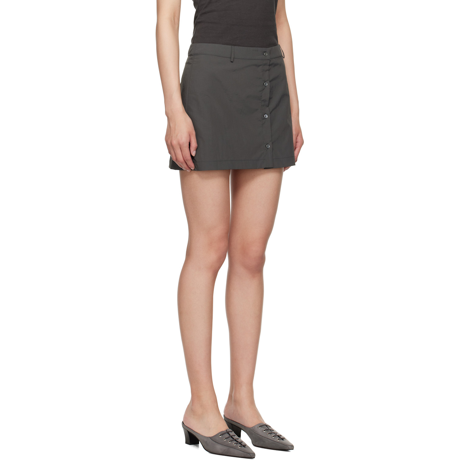  Paloma Wool Gray Ice Tea Miniskirt 