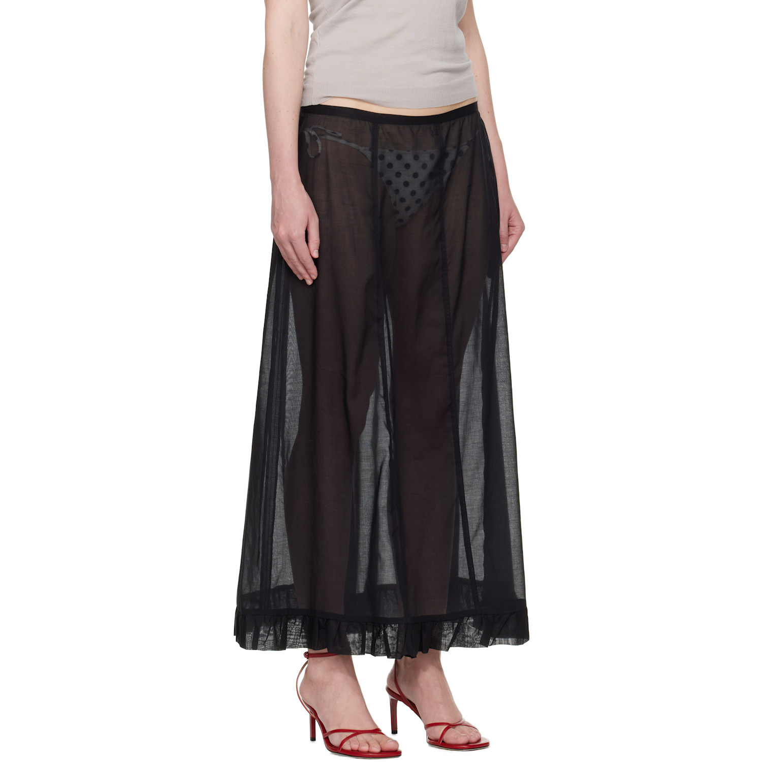  Paloma Wool Black Andolini Maxi Skirt 