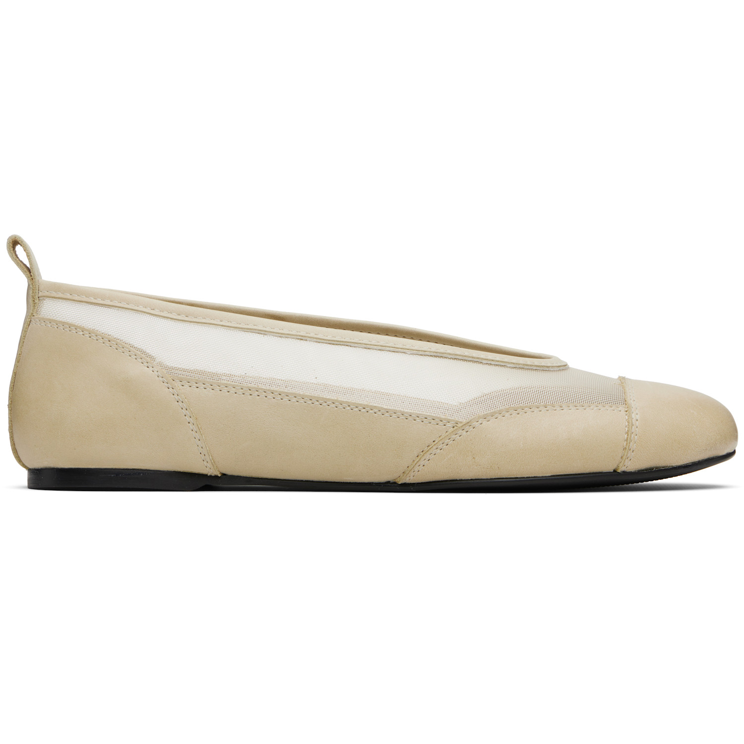 Paloma Wool Beige Pili Mesh Ballerina Flats