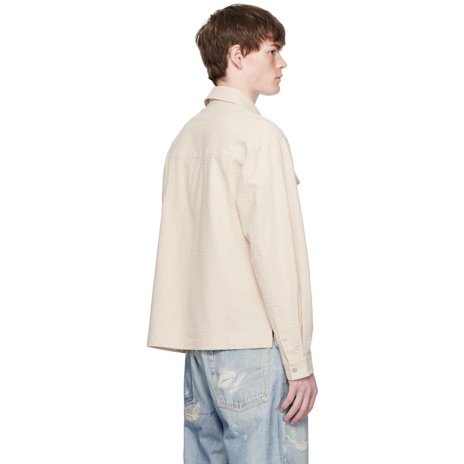  Represent Off-white Textured Long Sleeve Shirt 
