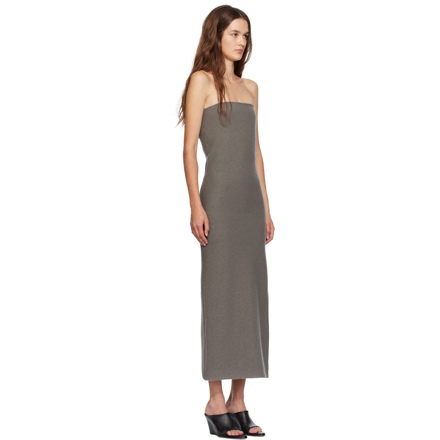  Rier Gray Walker Bustier Midi Dress 