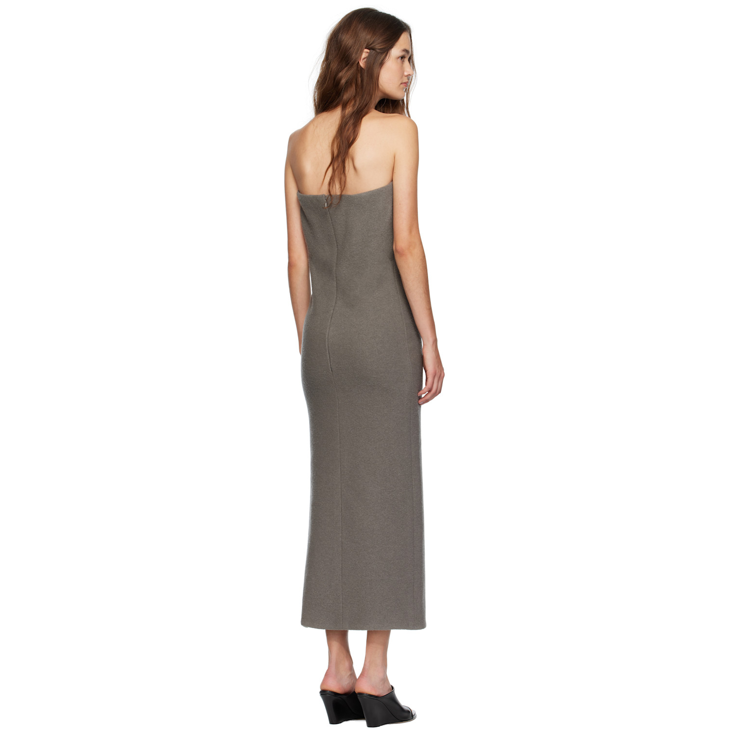  Rier Gray Walker Bustier Midi Dress 