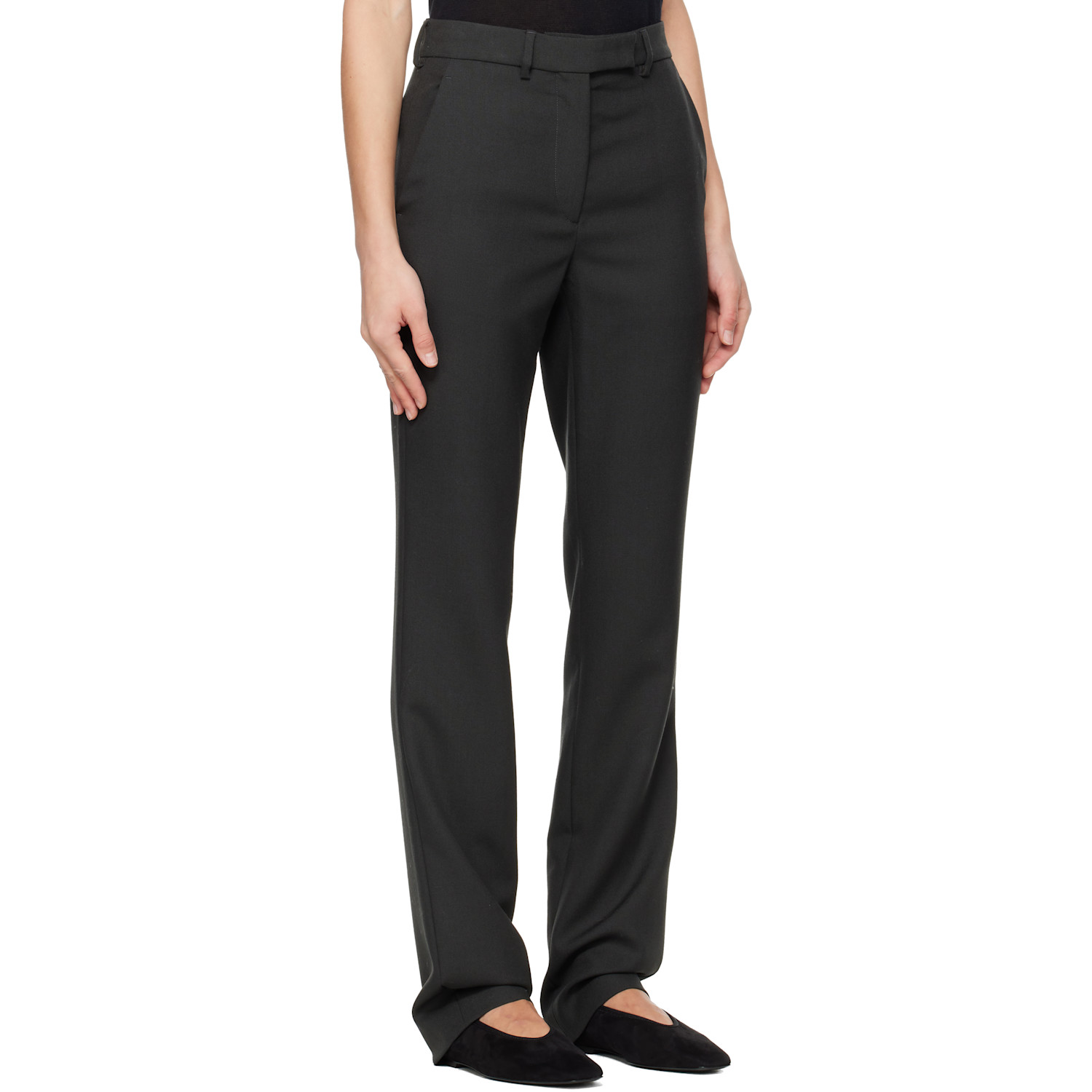  Rier Black Fitted Trousers 
