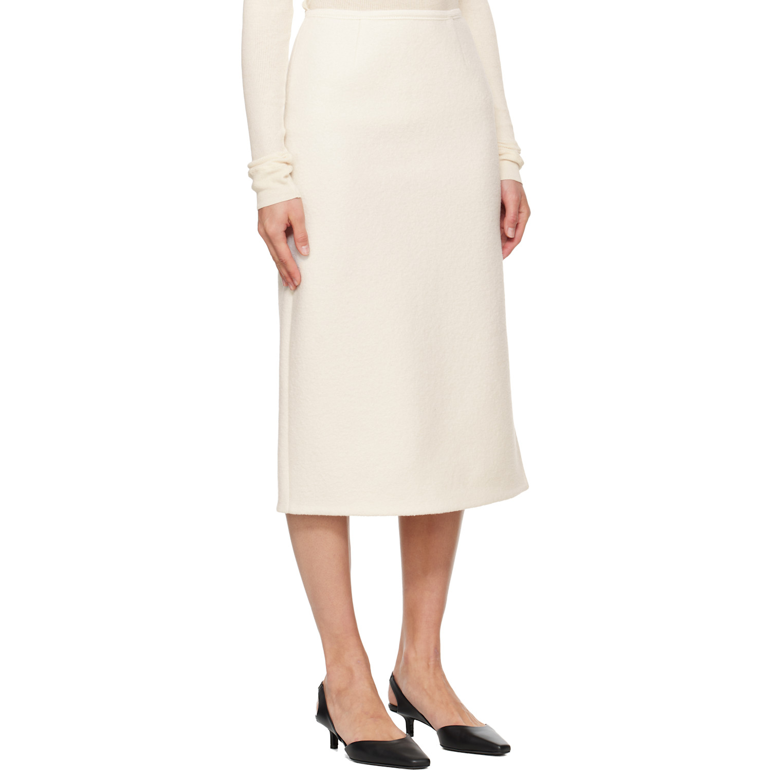  Rier White Walker Midi Skirt 