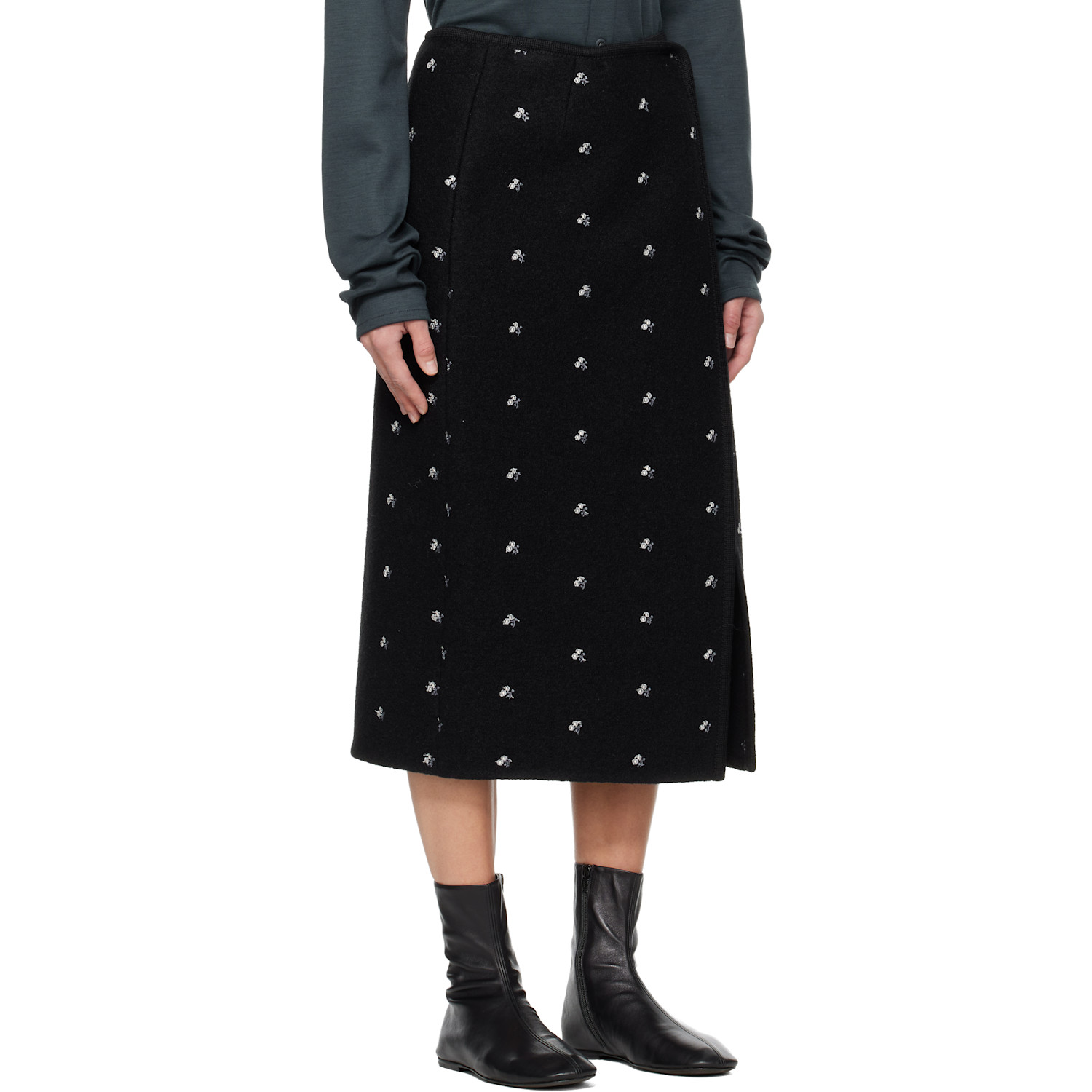  Rier Black Walker Midi Skirt 