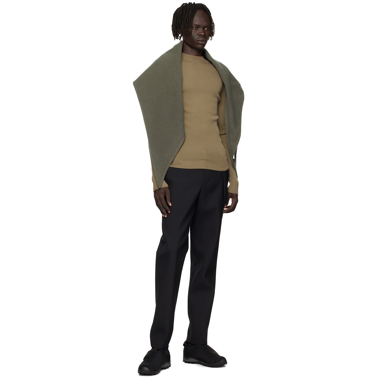  Rier Khaki Losange Scarf 