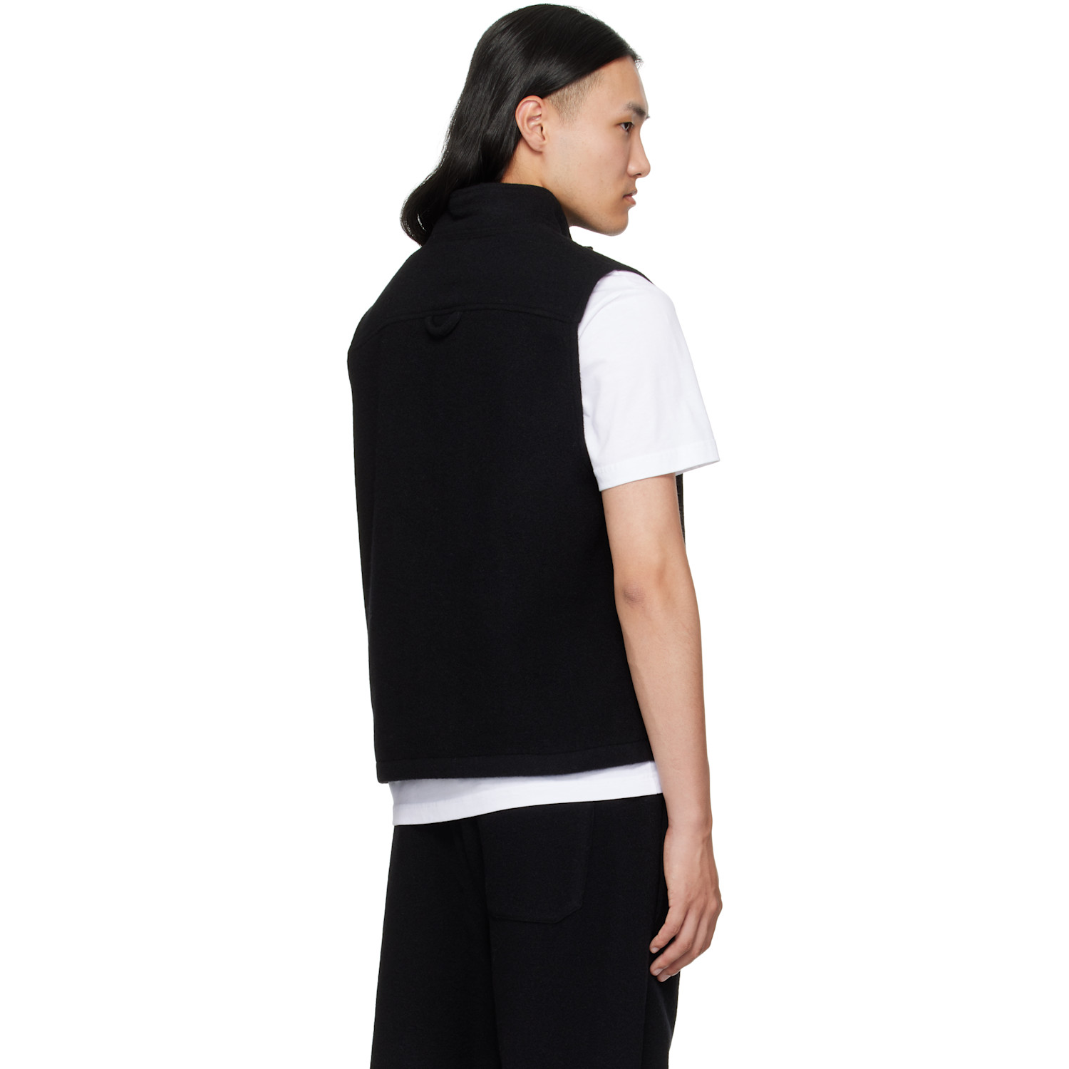 Rier Black Fleece City Sweater Vest 