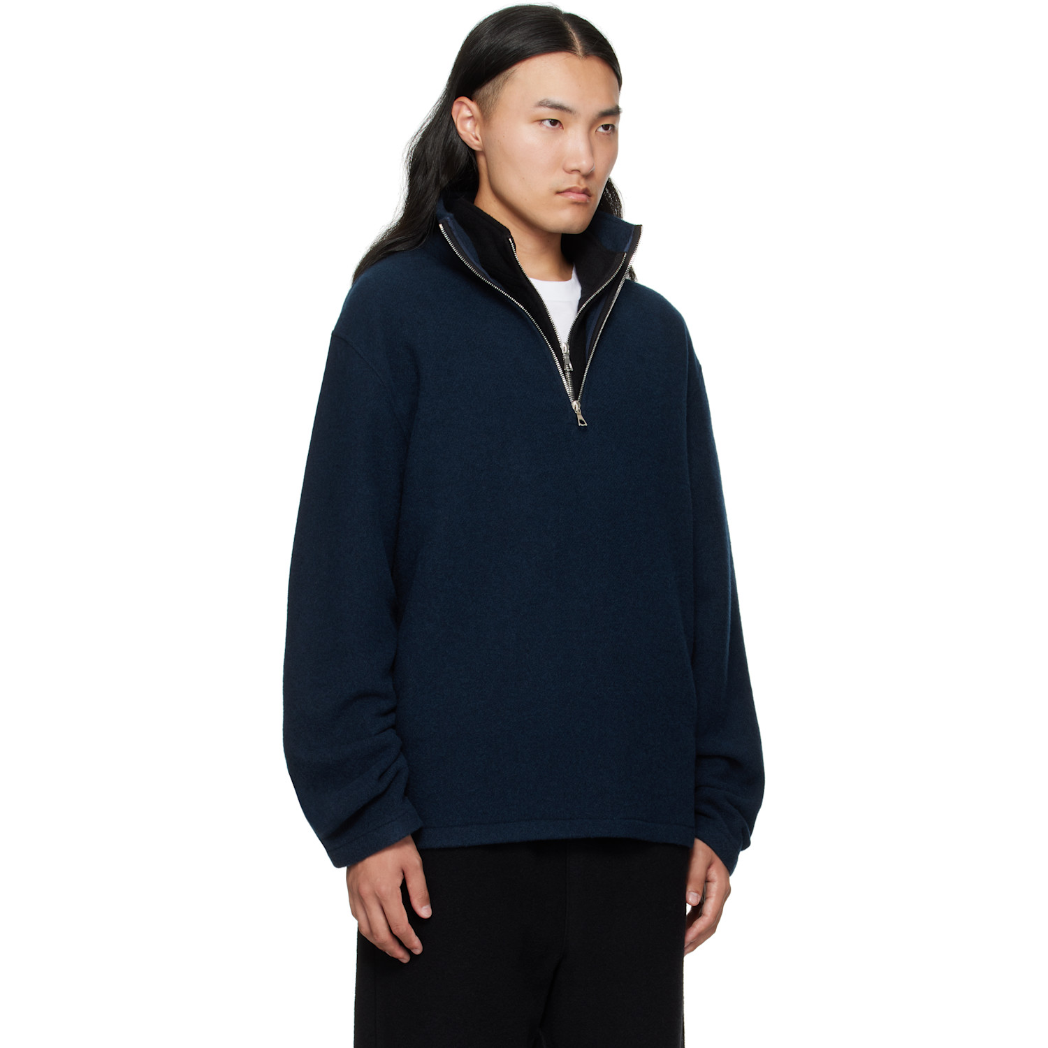  Rier Navy Fleece Sweater 