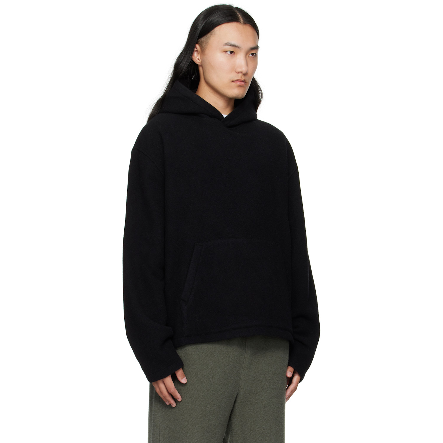  Rier Black Fleece Hoodie 