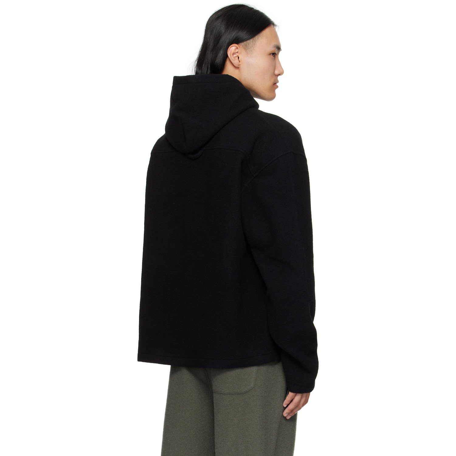  Rier Black Fleece Hoodie 