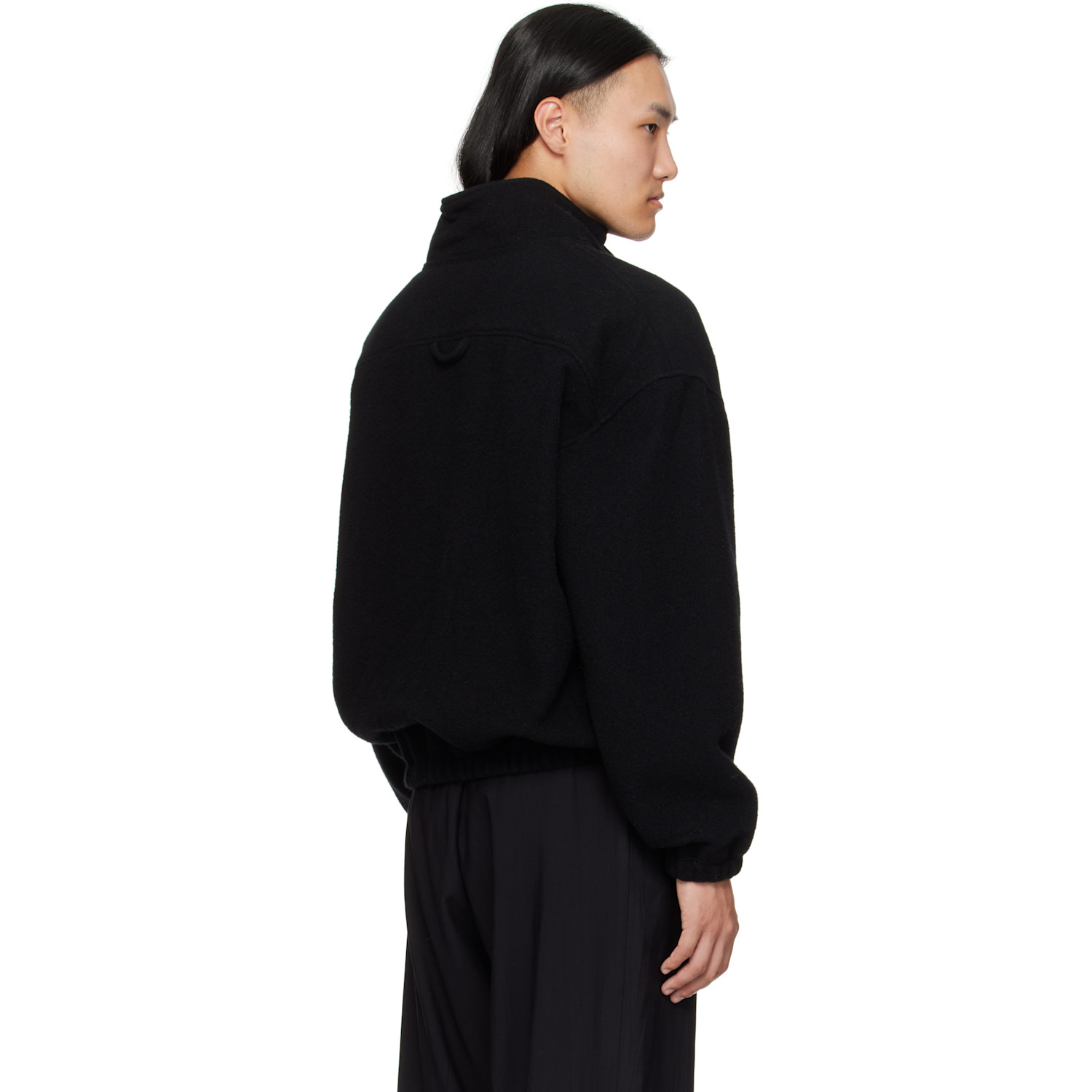  Rier Black Fleece Sweater 
