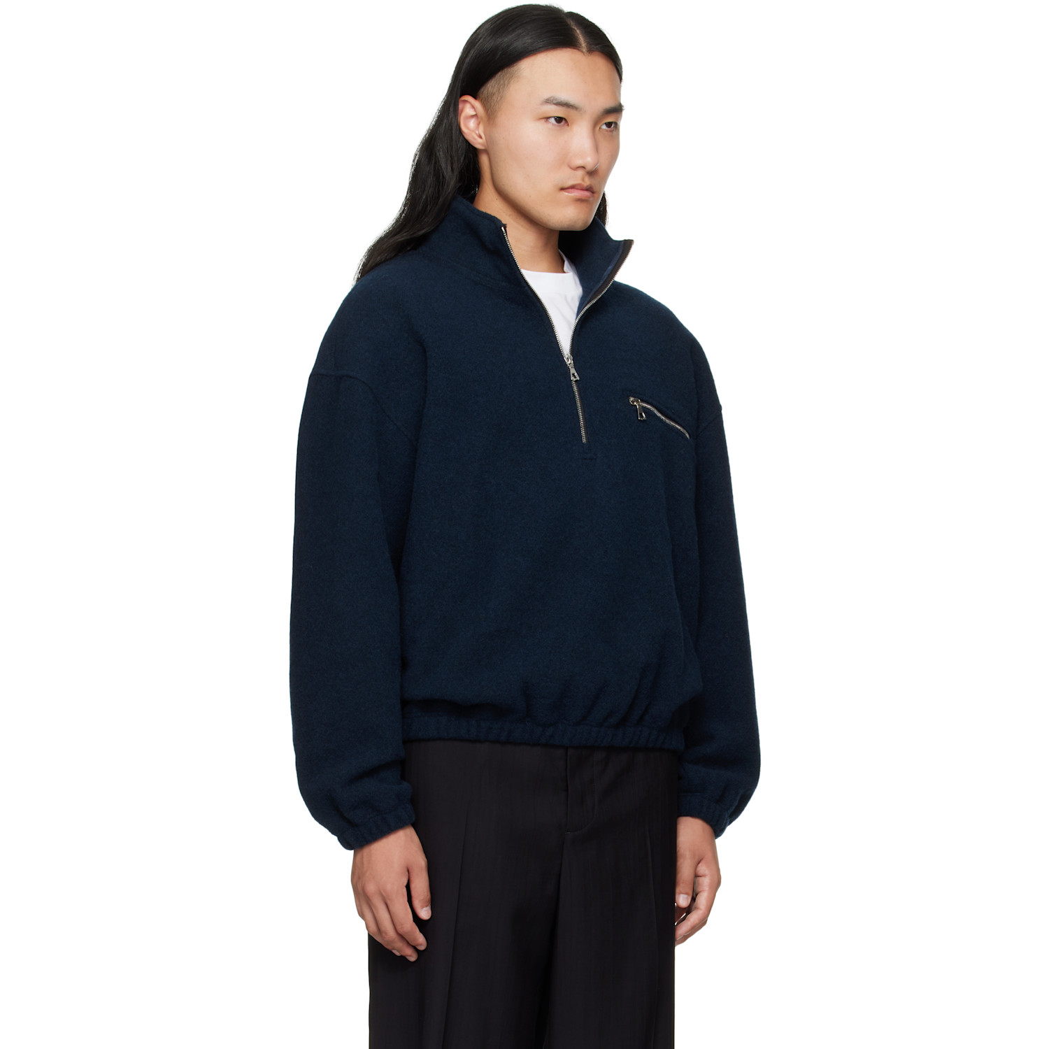  Rier Blue Fleece Sweater 