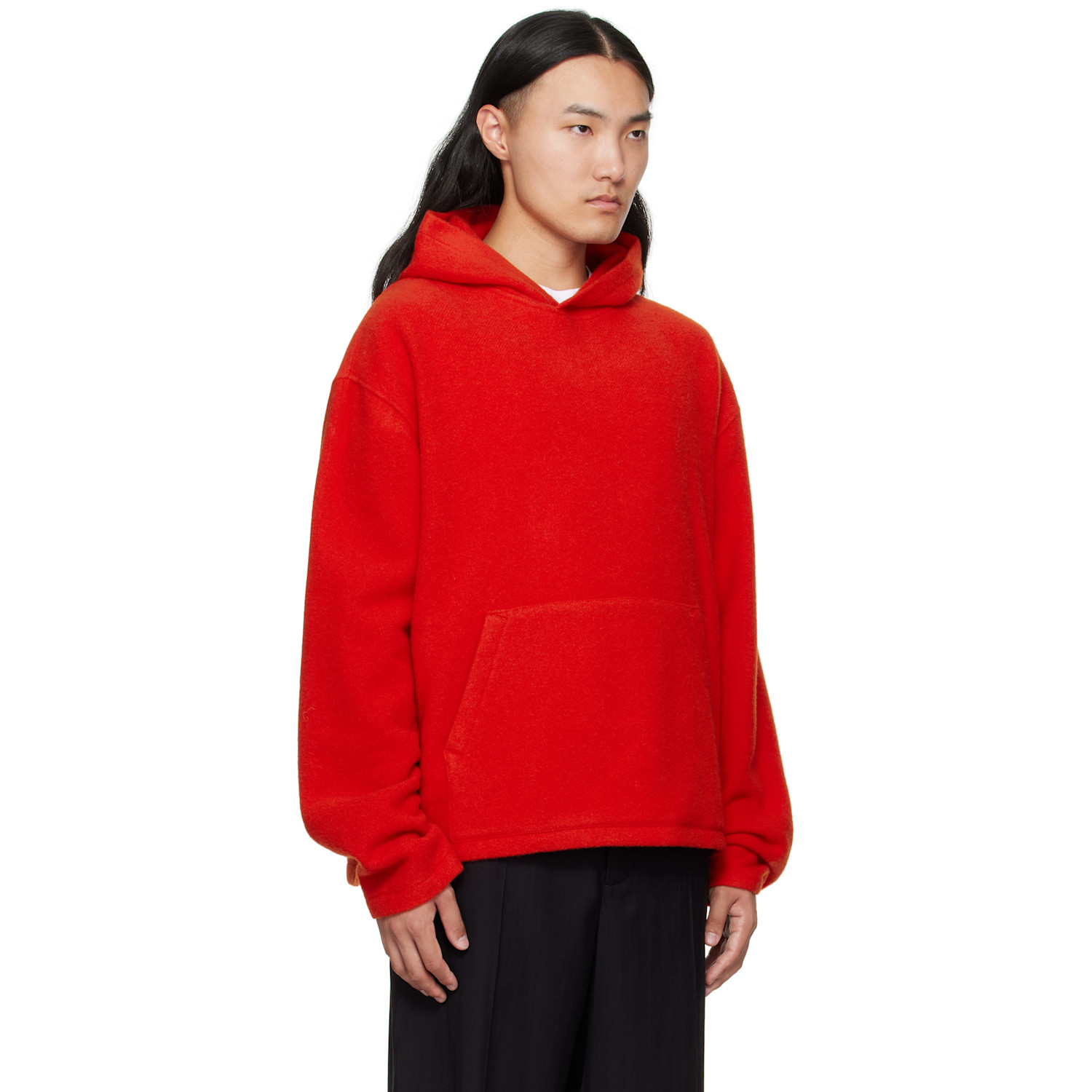  Rier Orange Fleece Hoodie 