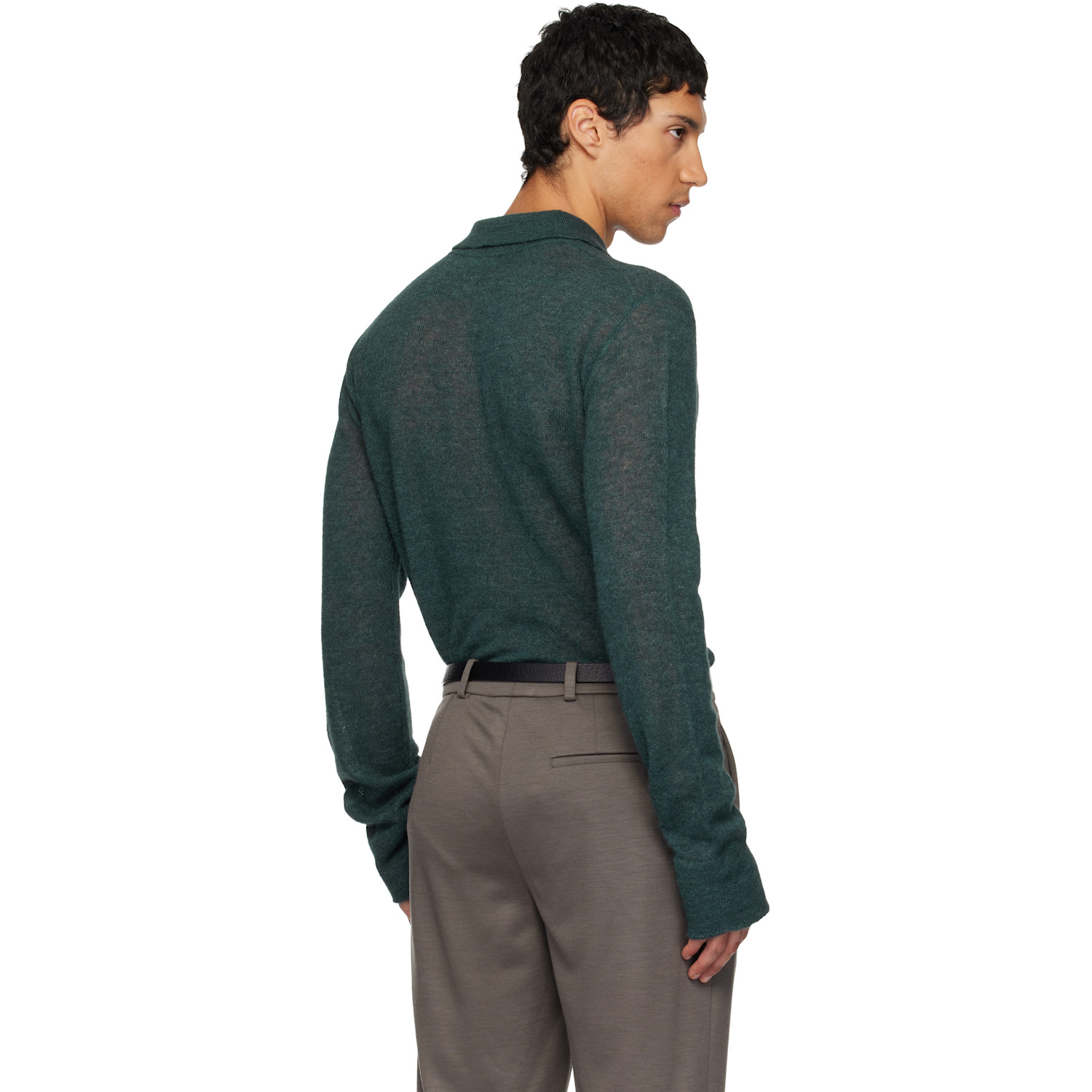  Rier Green Alpaca & Silk Polo 