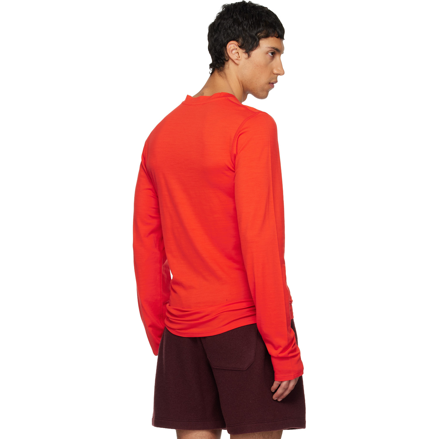  Rier Orange Roundneck Jersey Wool T-shirt 