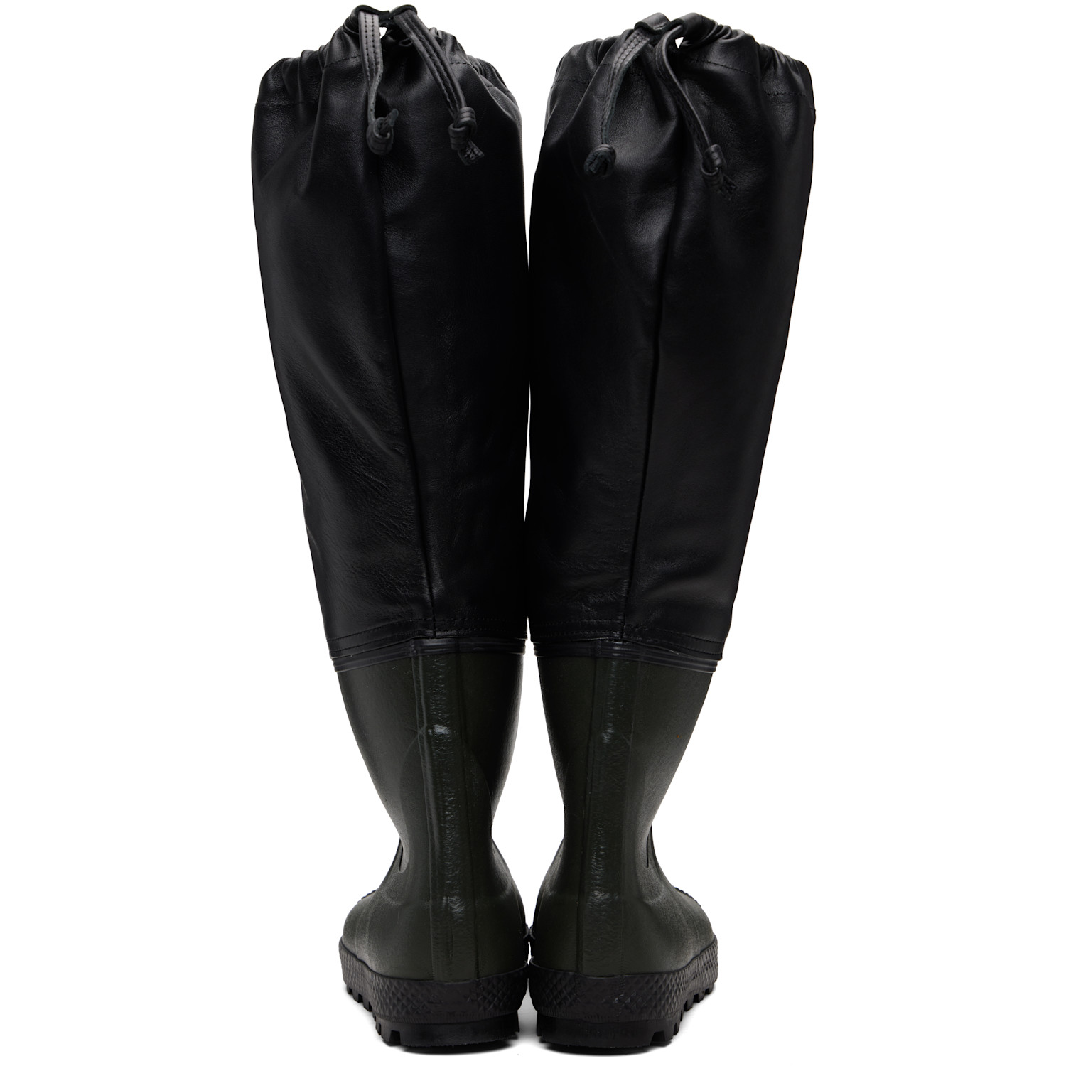  Rier Green & Black Farmer Rain Boots 
