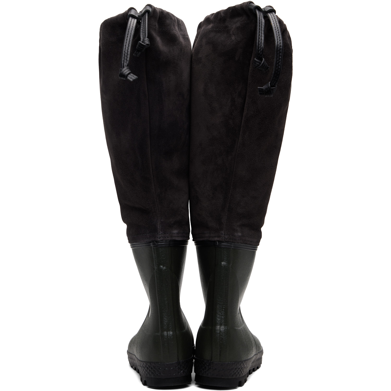  Rier Green & Brown Farmer Rain Boots 