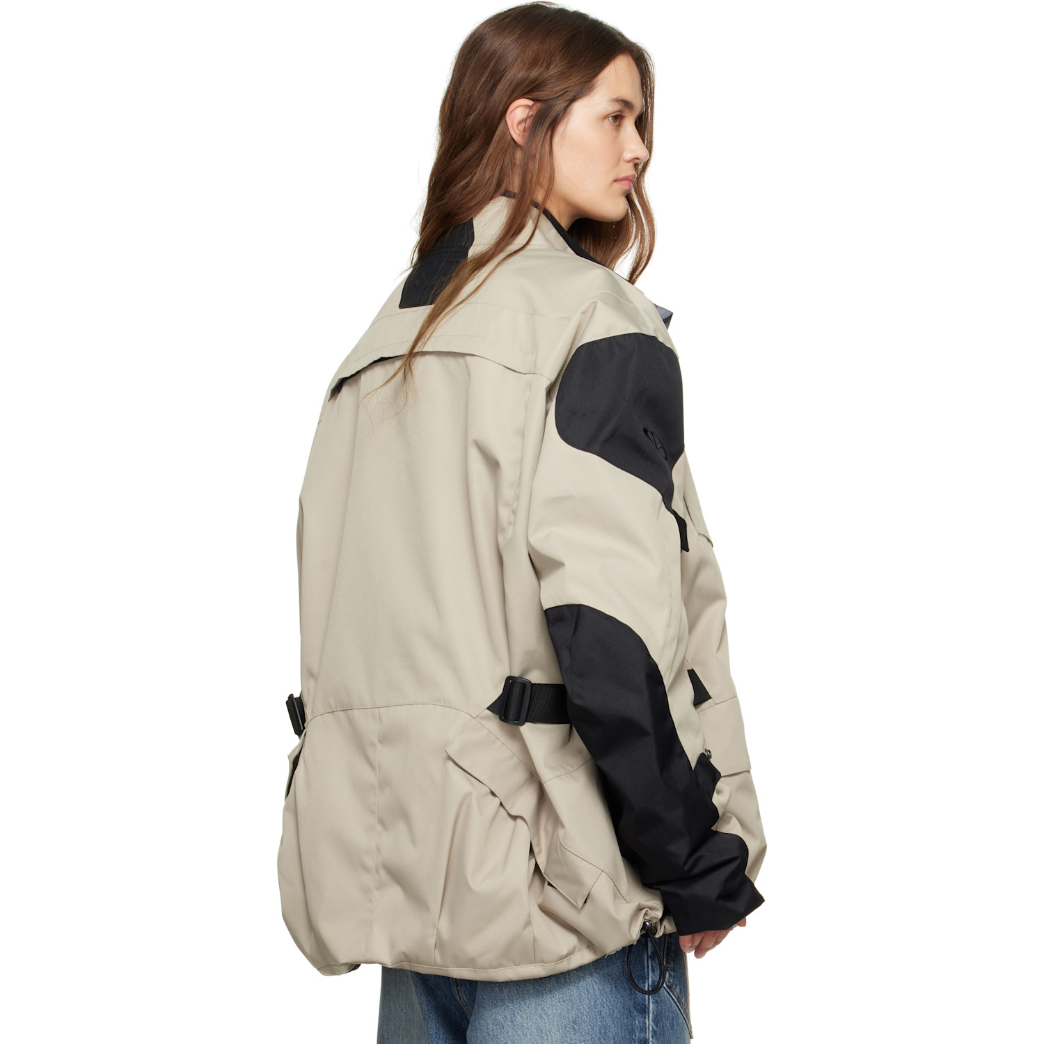  Vetements Beige & Black Biker Parka Coat & Jackets Set 