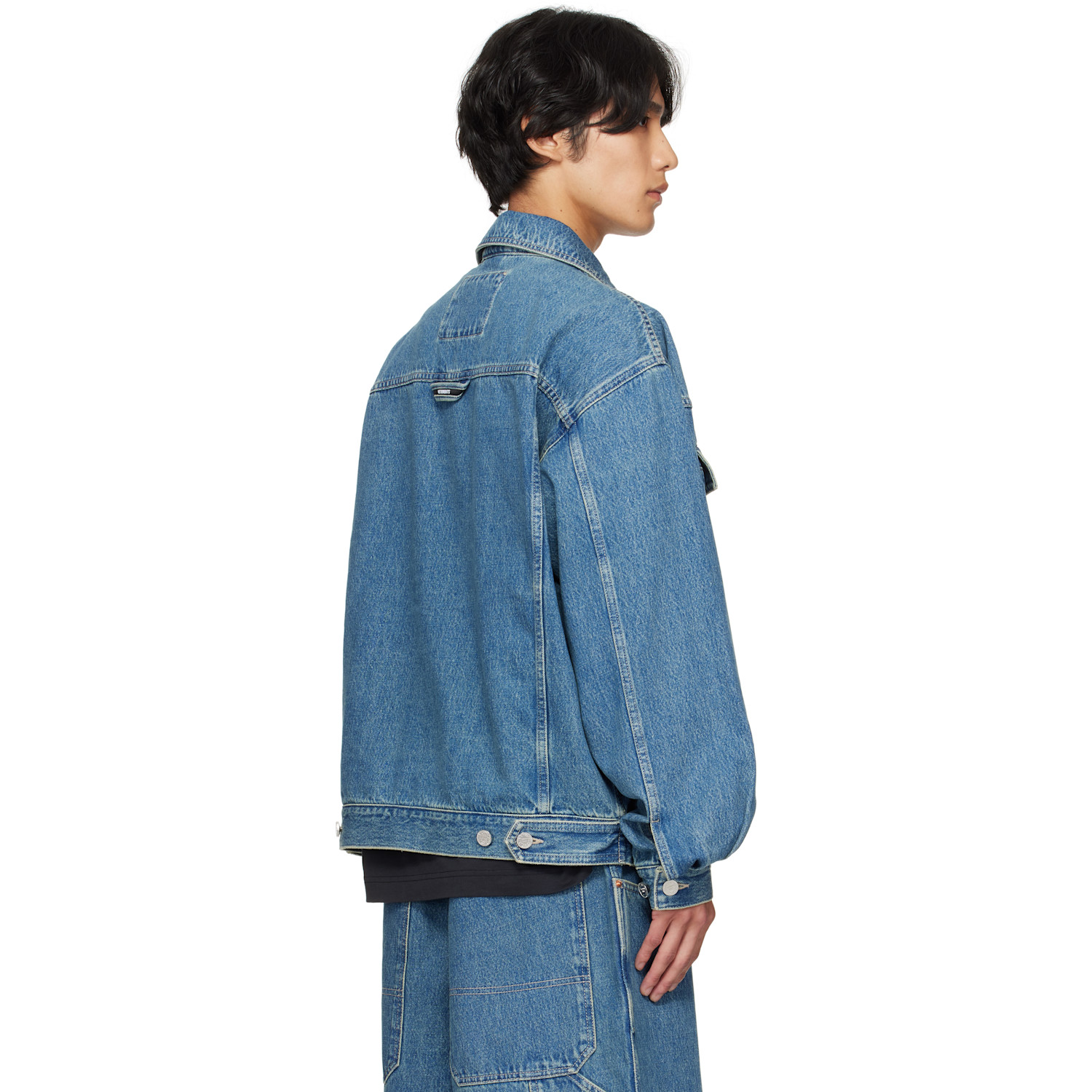  Vetements Blue Hip-hop Denim Jacket 