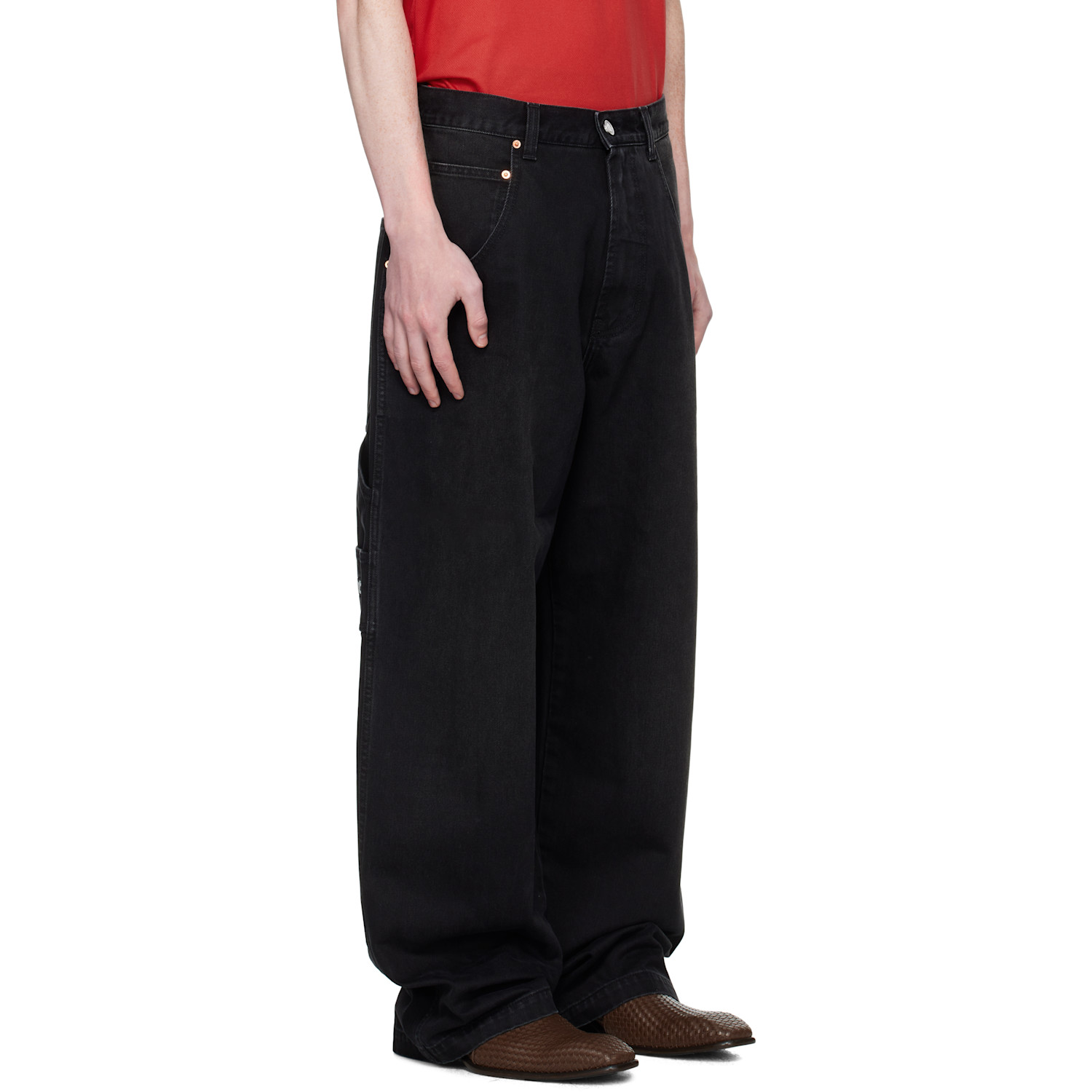  Vetements Black Hip-hop Jeans 