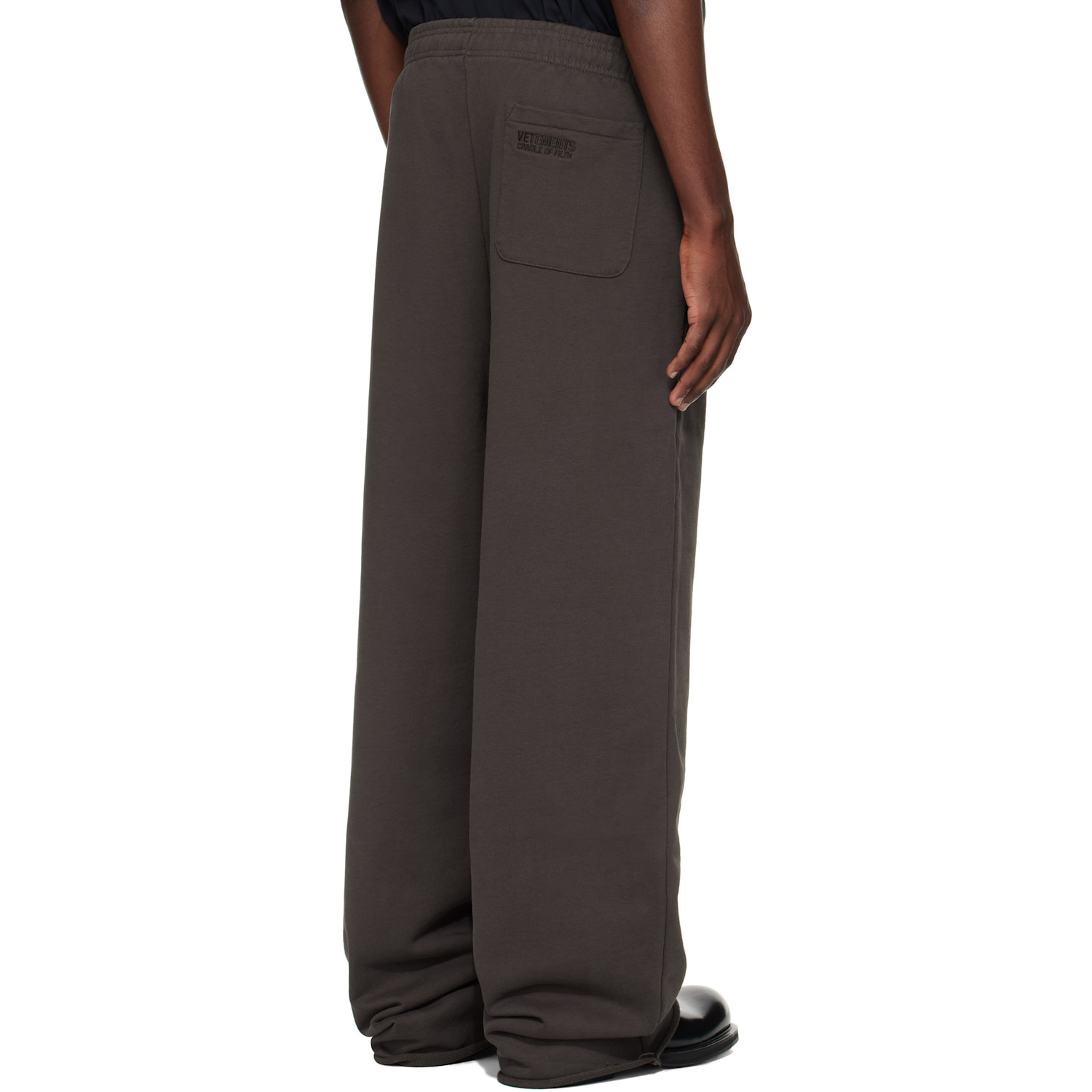  Vetements Brown Cradle Of Filth Dripping Logo Baggy Sweatpants 