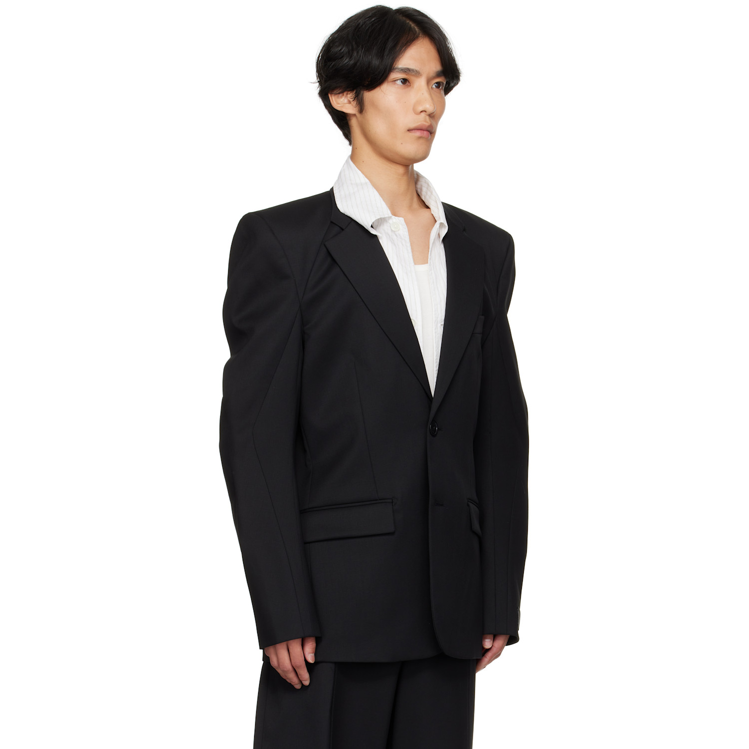  Vetements Black Biker Tailored Blazer 