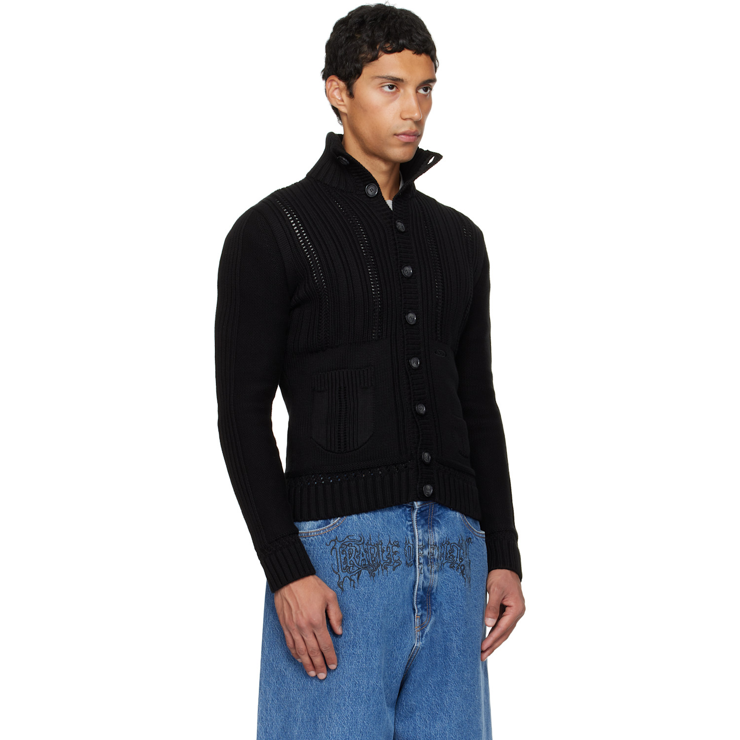  Vetements Black Cargo Cardigan 