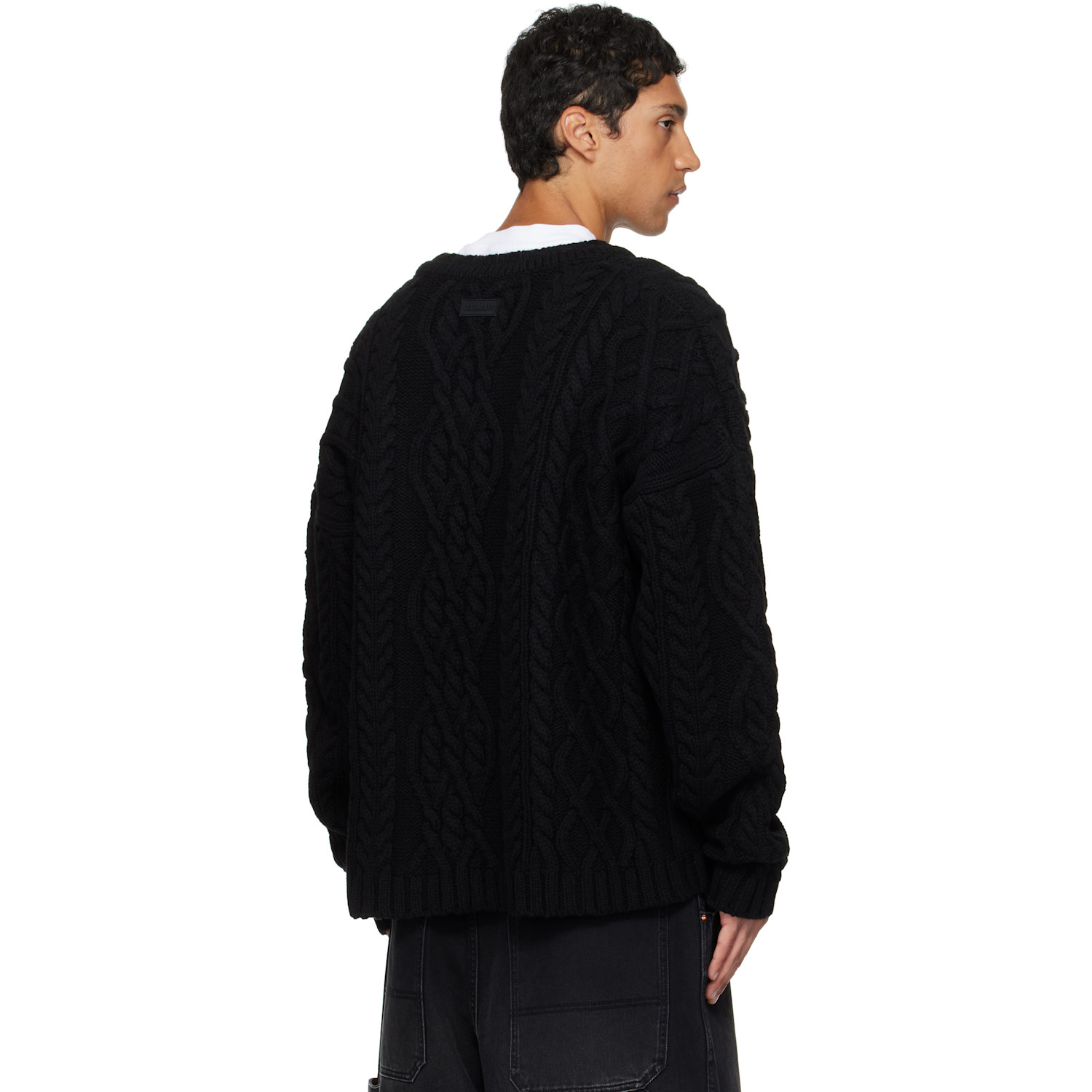  Vetements Black Cable-knit Sweater 