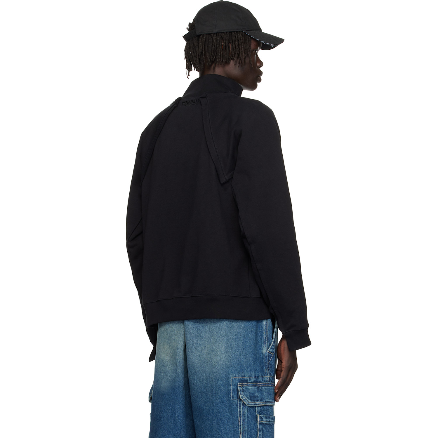  Vetements Black 'amsterdam' Patched Zip Sweatshirt 