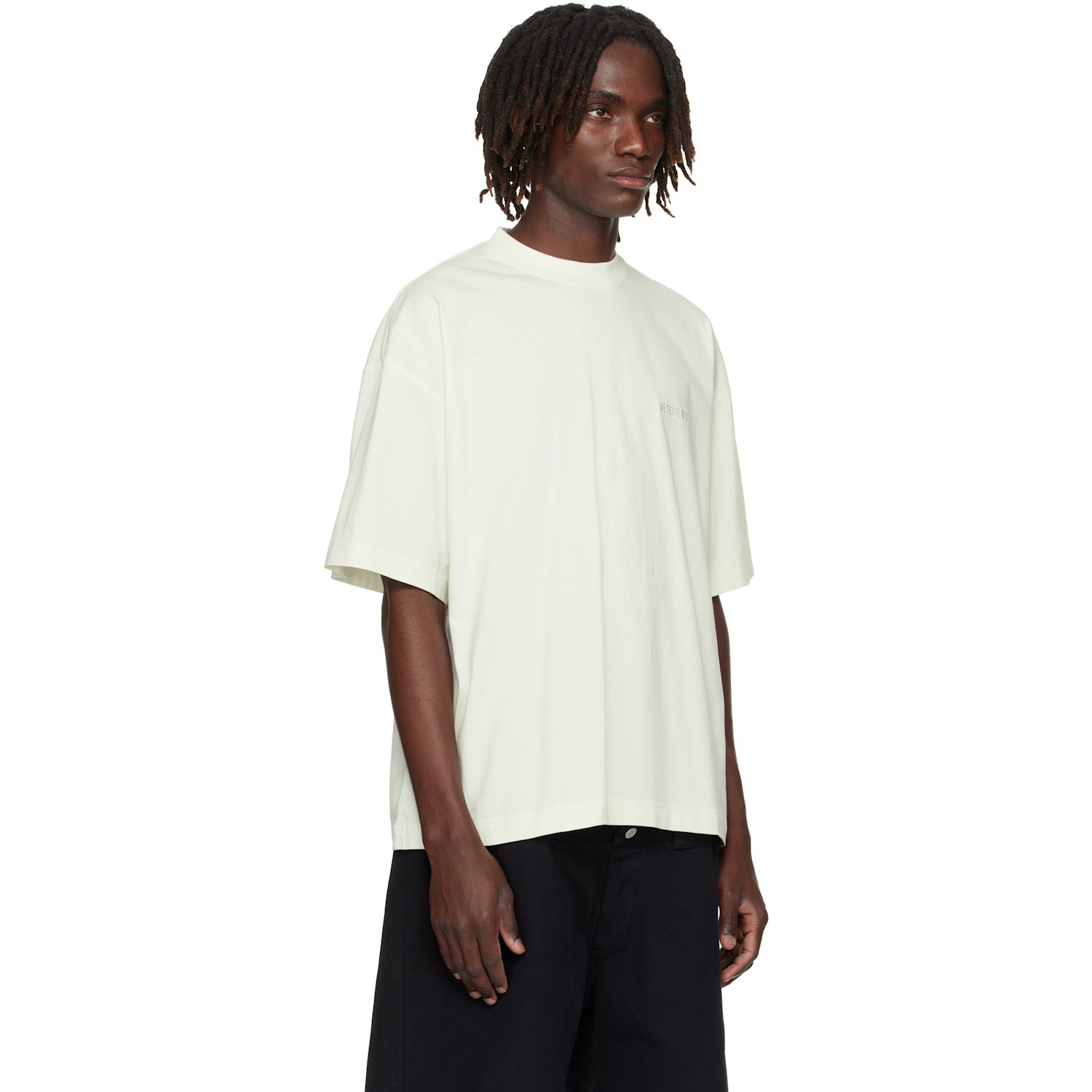  Vetements White Logo Regular T-shirt 