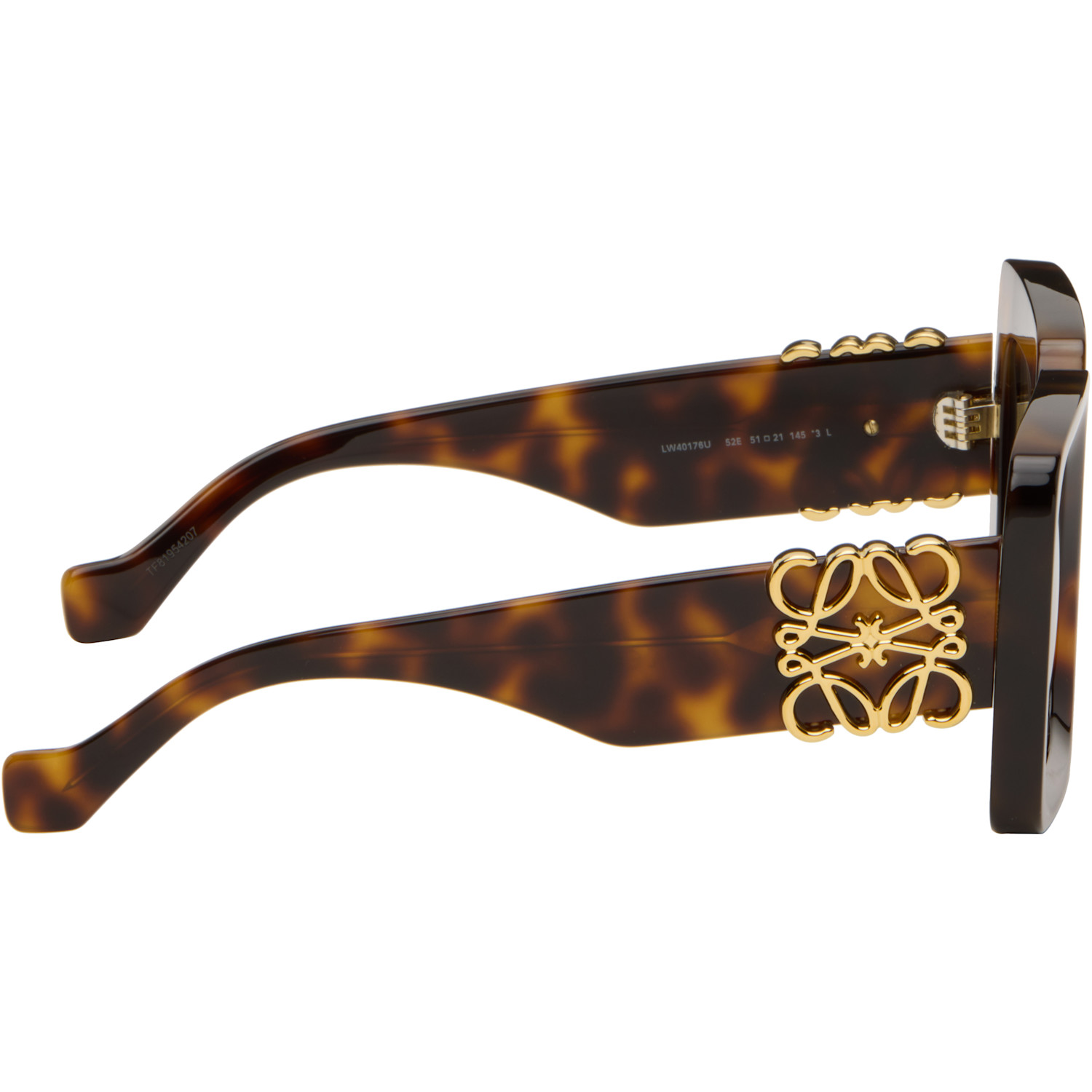  Loewe Brown Beveled Square Maxi Anagram Sunglasses 
