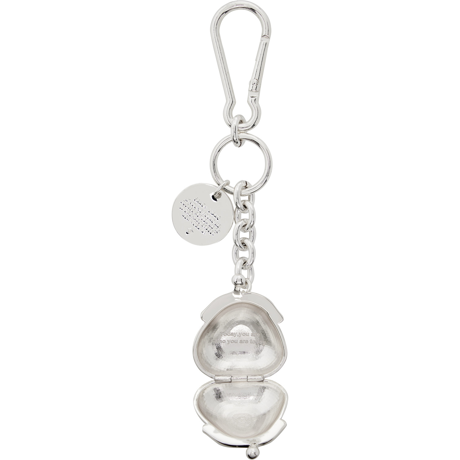  Sandy Liang Silver Souvenir Pouch Charm Keychain 